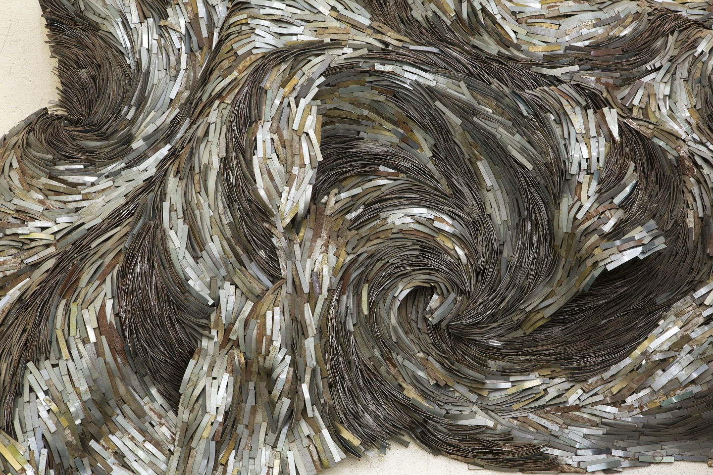 Sakshi Gupta | No Title (From the Series, 'I Marvel at Your Forgetfulness), 2017 | Metal scrap, magnet, Dimensions variable | Detail