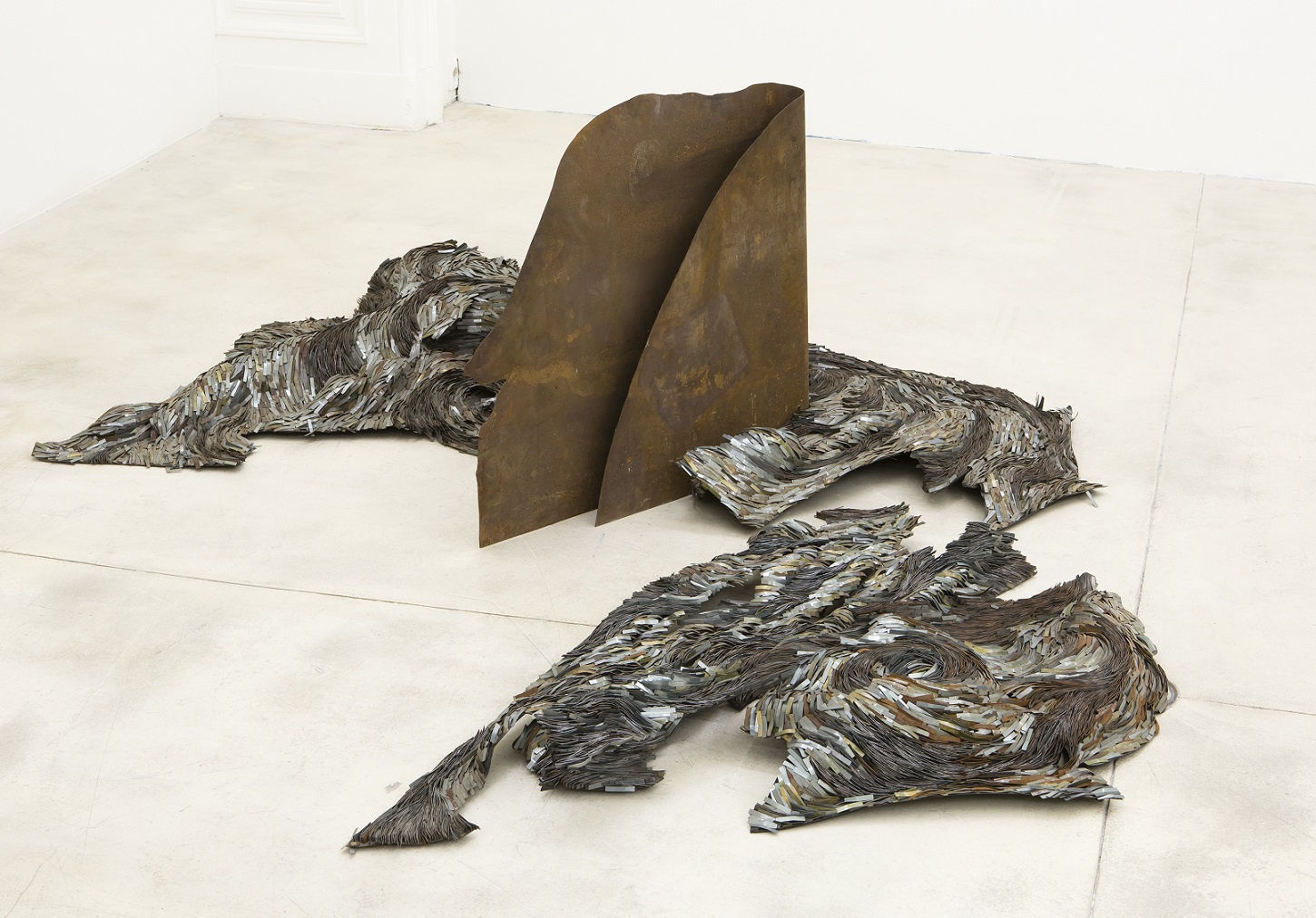 Sakshi Gupta | No Title (From the Series, 'I Marvel at Your Forgetfulness), 2017 | Metal scrap, magnet, Dimensions variable