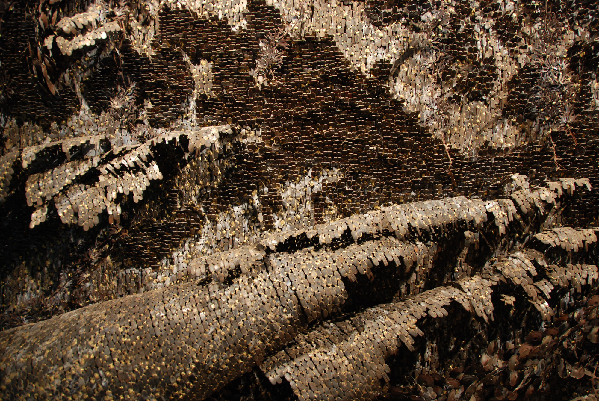 Sakshi Gupta, No Title, 2009 | Metal scrap, 227.5 x 265.5 x 31.5 cm | Detail