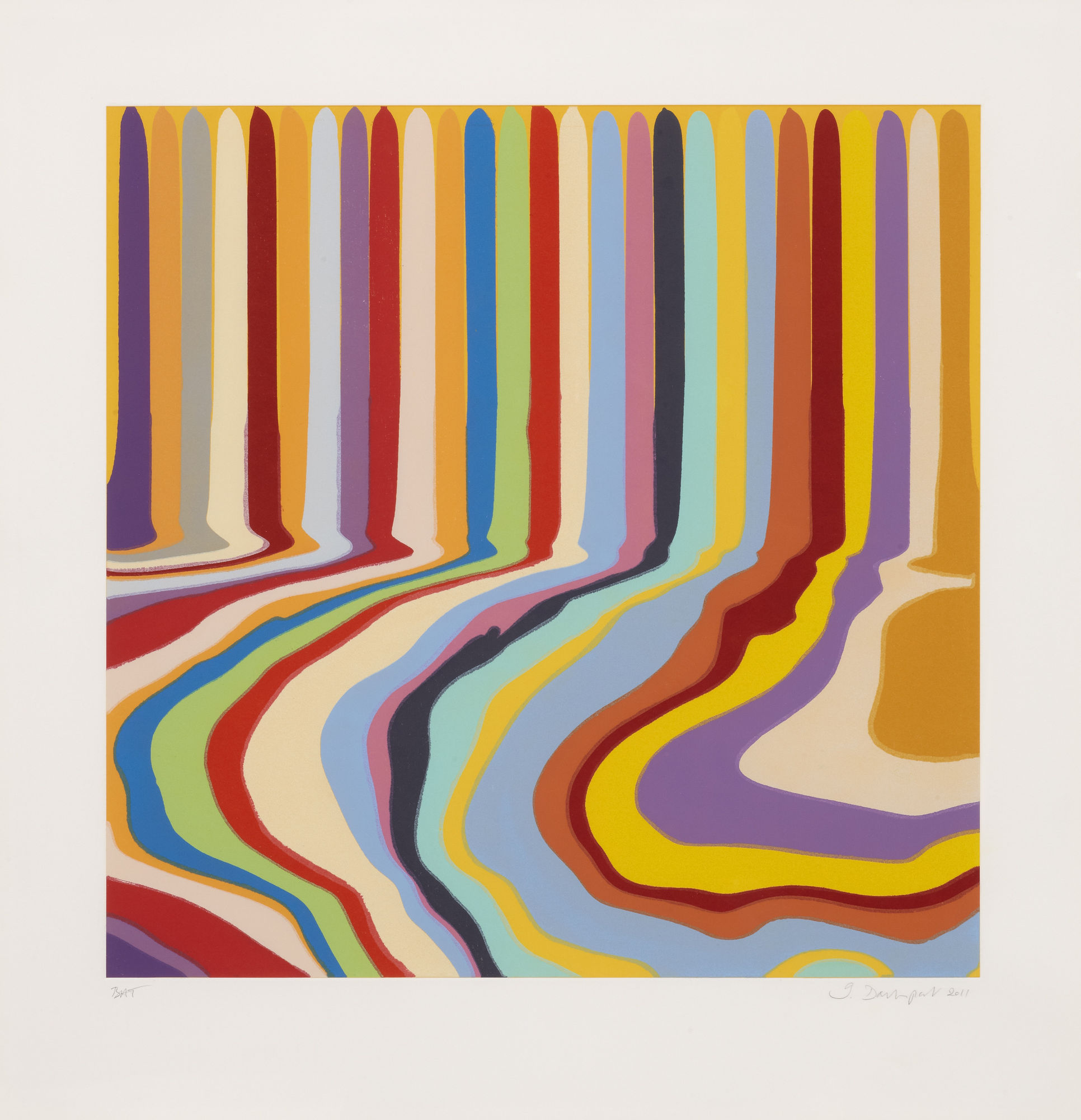 Ian Davenport, Colourplan Series: Citric Etching, 2011. Colour etching. Courtesy of Jerwood Collection &copy; Ian Davenport. All rights reserved, DACS 2025