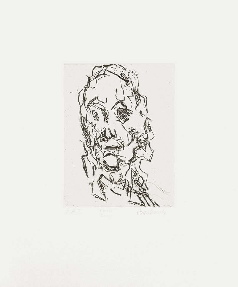 Frank Auerbach, Ruth, 2001. Etching Courtesy of Jerwood Collection &copy; The Estate of Frank Auerbach courtesy of Frankie Rossi Art Projects