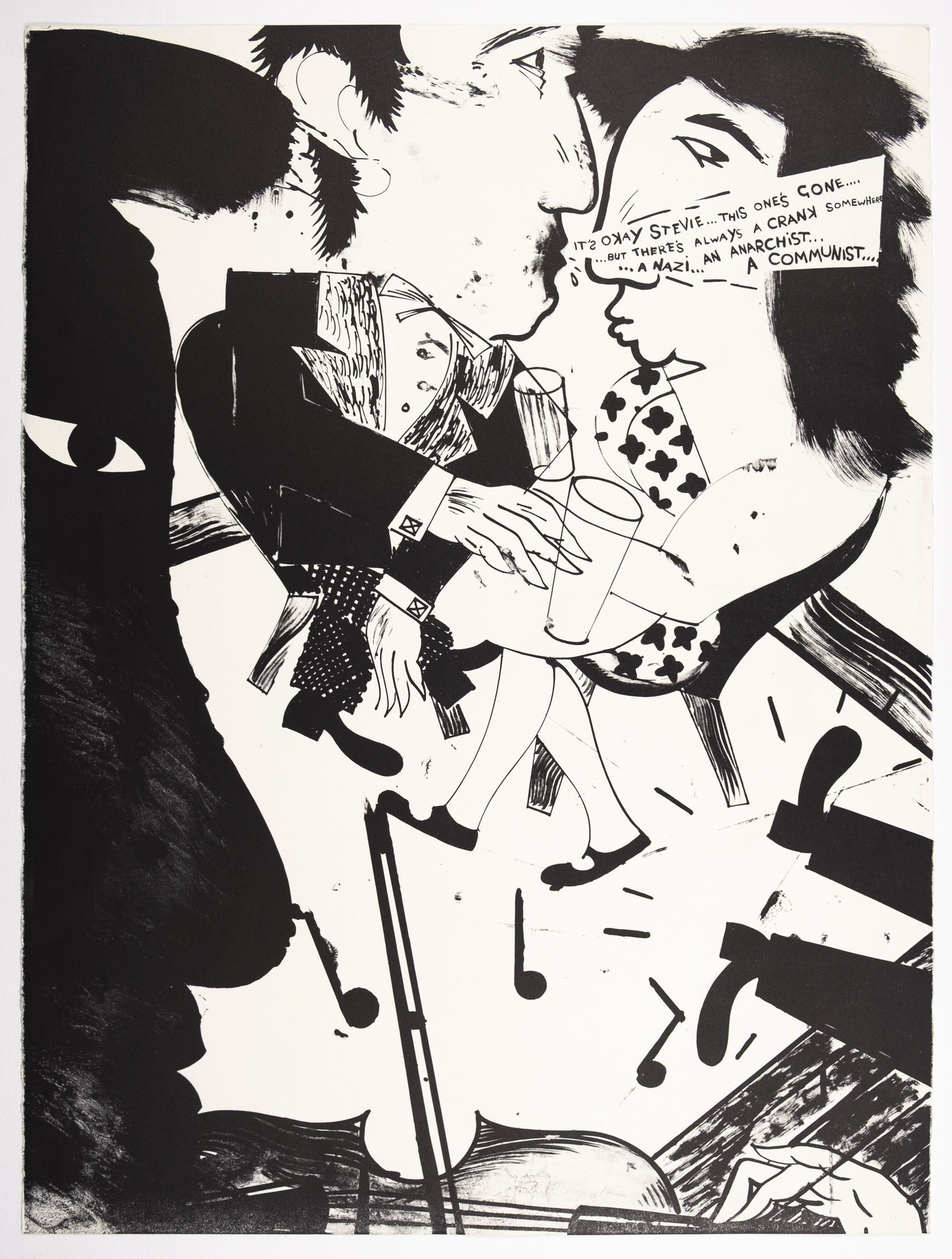 Jock McFayden, It's Okay Stevie..., 1980, zinc plate and lithograph.