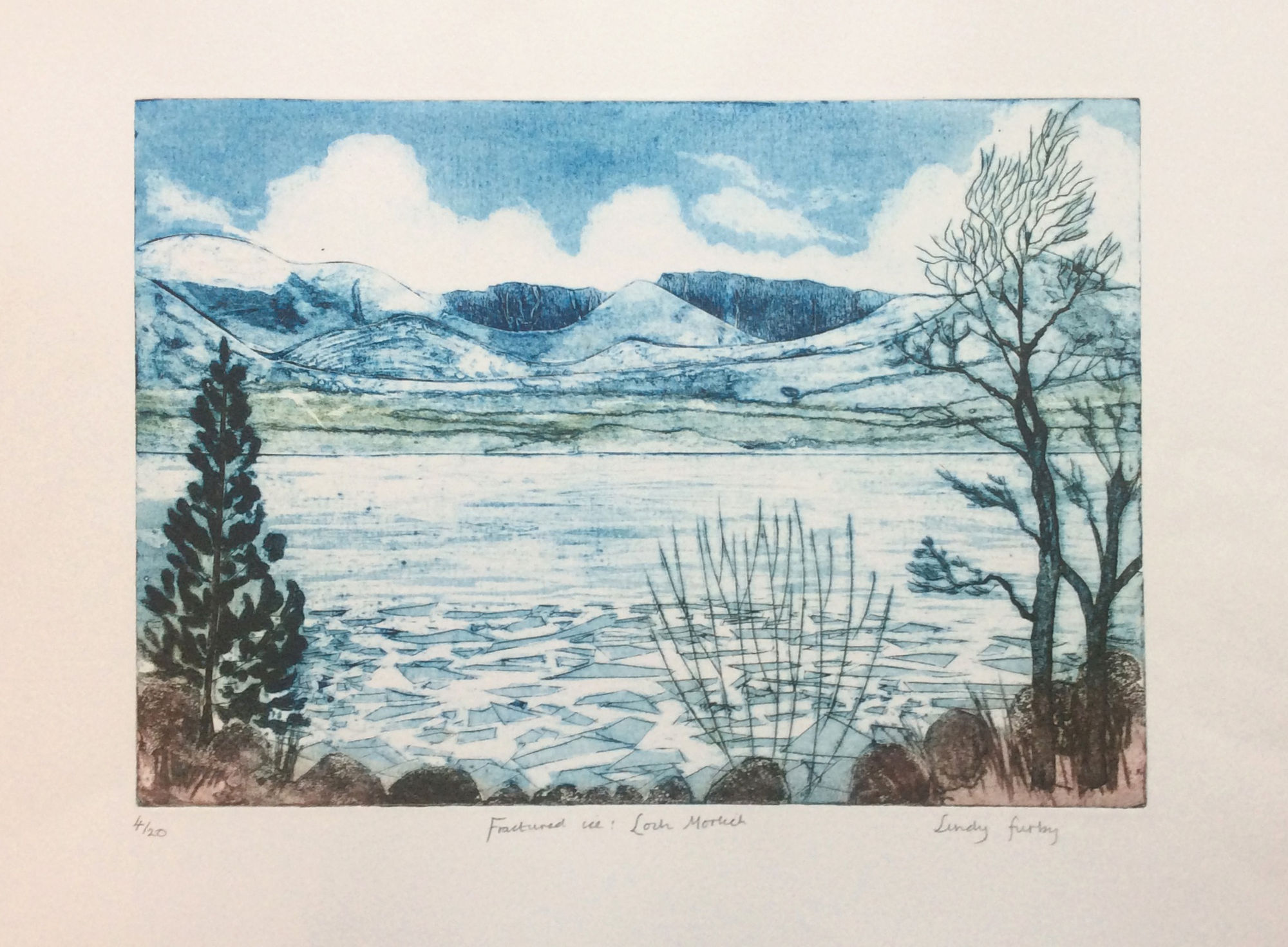 Lindy Furby, Fractured Ice: Loch Morlich, 2019