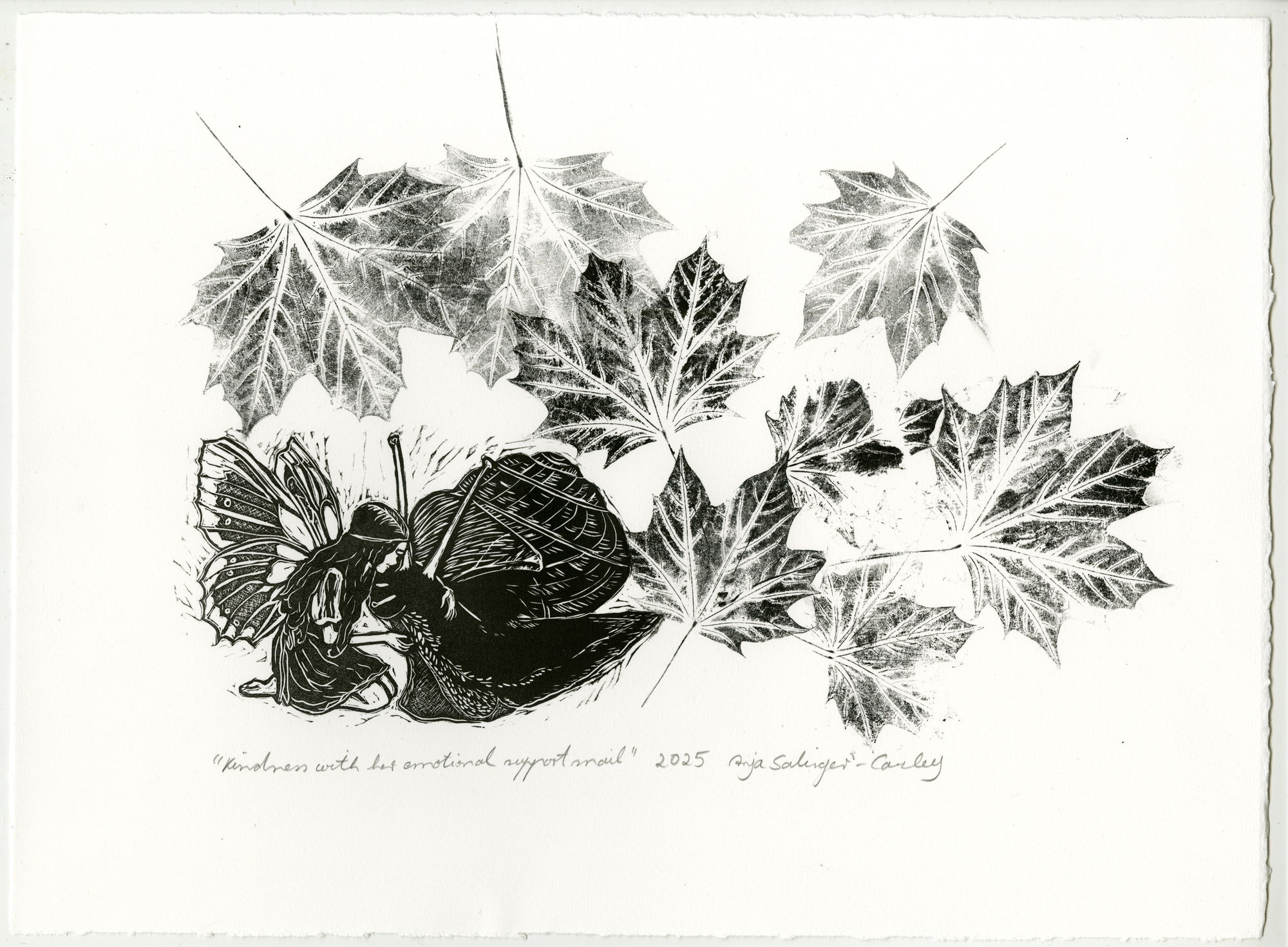 Anja Salinger-Carsley, Kindness with Her Emotional Support Snail A3, 2025