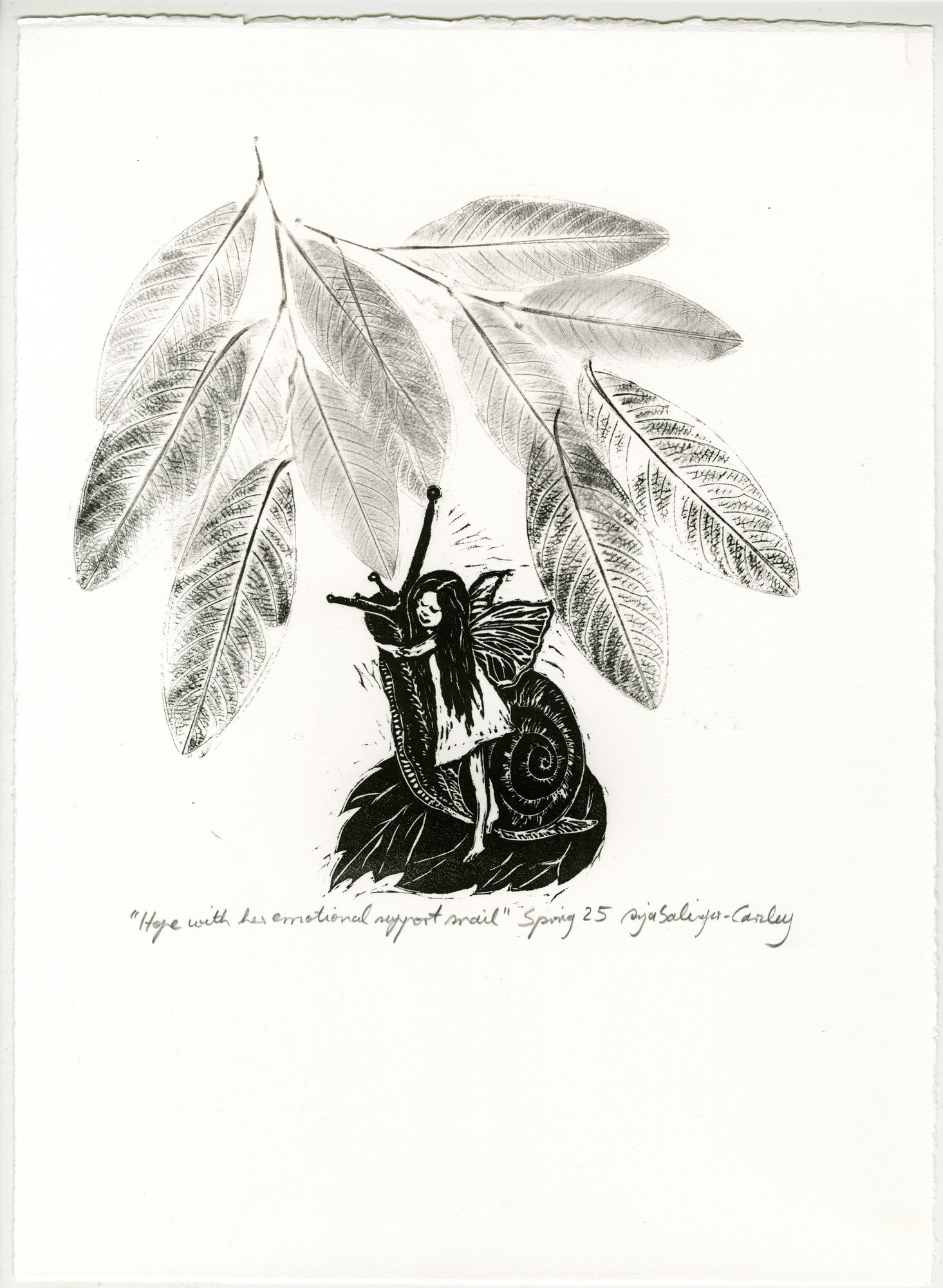 Anja Salinger-Carsley, Hope with Her Emotional Support Snail A3, 2025