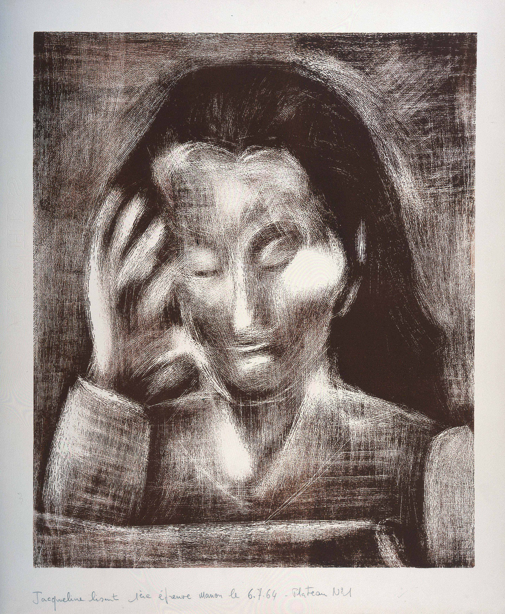 Pablo Picasso, Jacqueline Lisant (2 of 5), 1962