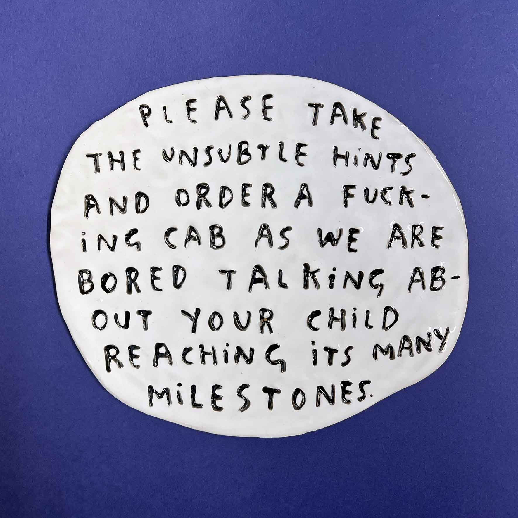 Dan Jamieson, Please take the unsubtle hints and order a fucking cab as we are bored talking about your child reaching its many milestones