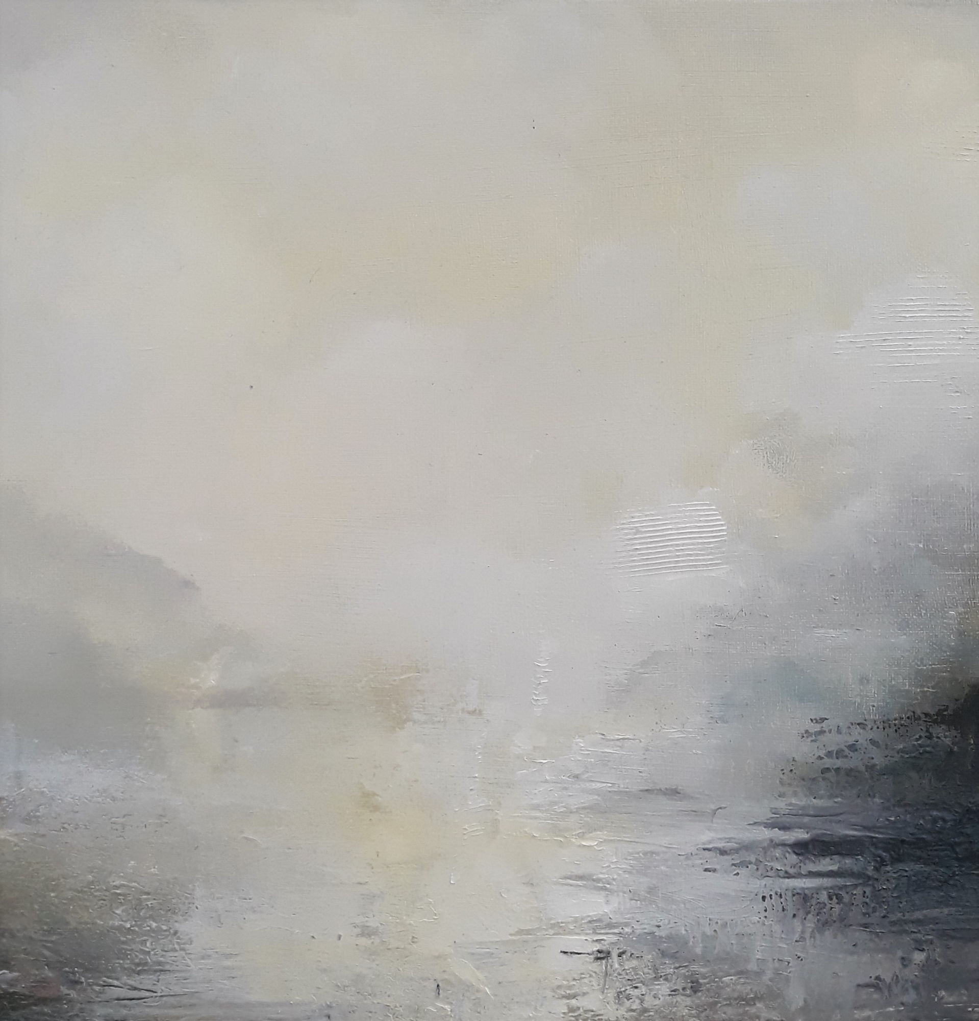 Gareth Edwards, Sun Bleached Cove, oil on canvas, 40 x 40 cm, 2021