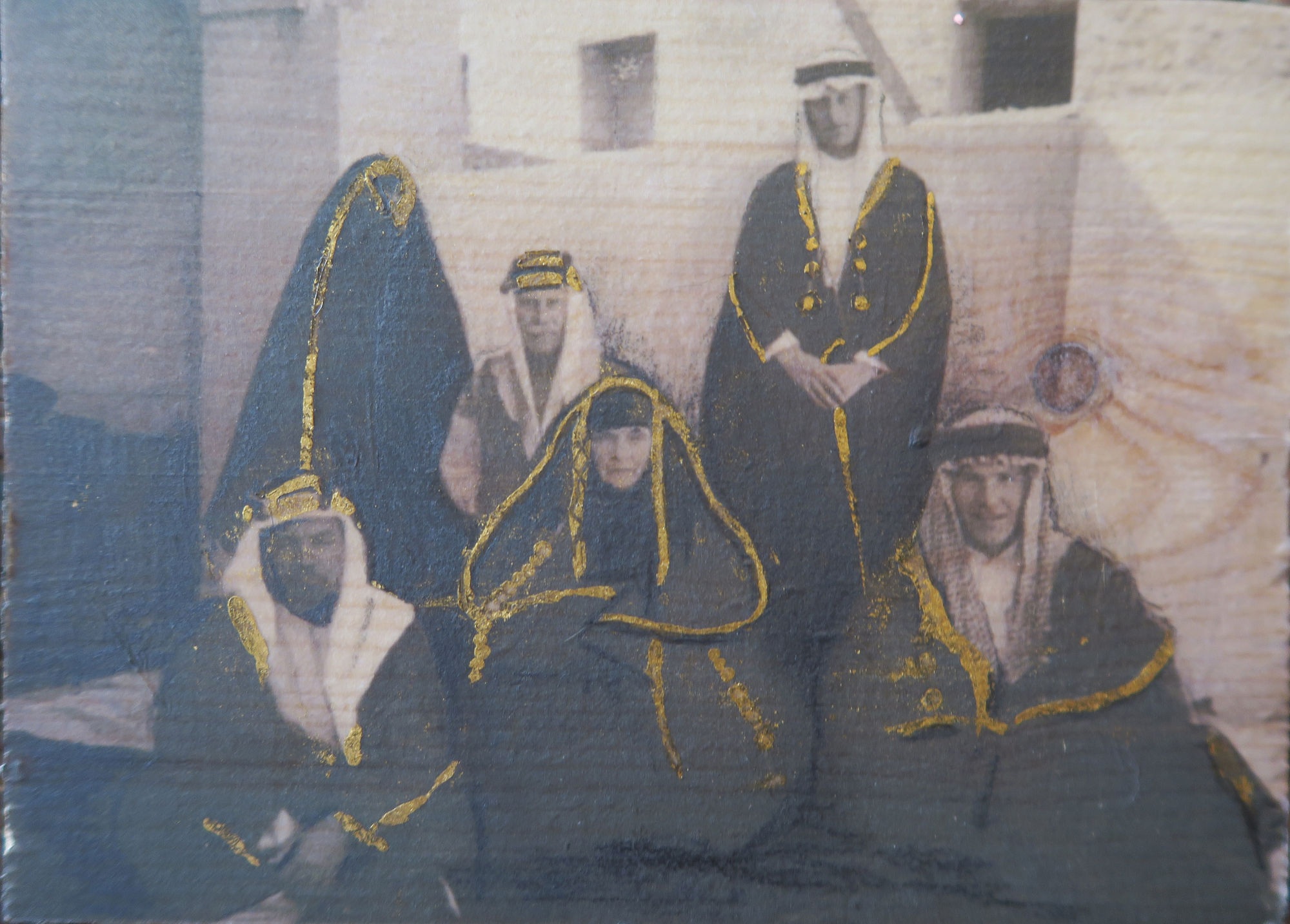 Alice in Wonderland (detail), Eiman Elgibreen, wood and paper, 66 x 45 cm