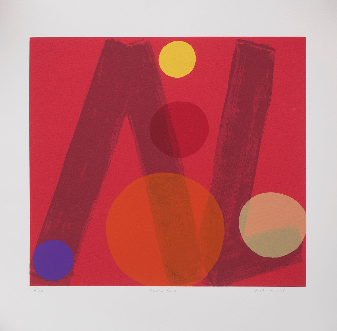 MALI MORRIS RA Rivoli Reds, 2017 Mali Morris exhibited alongside Steve Lewis in the LHS exhibition 'Pier' in 2017.