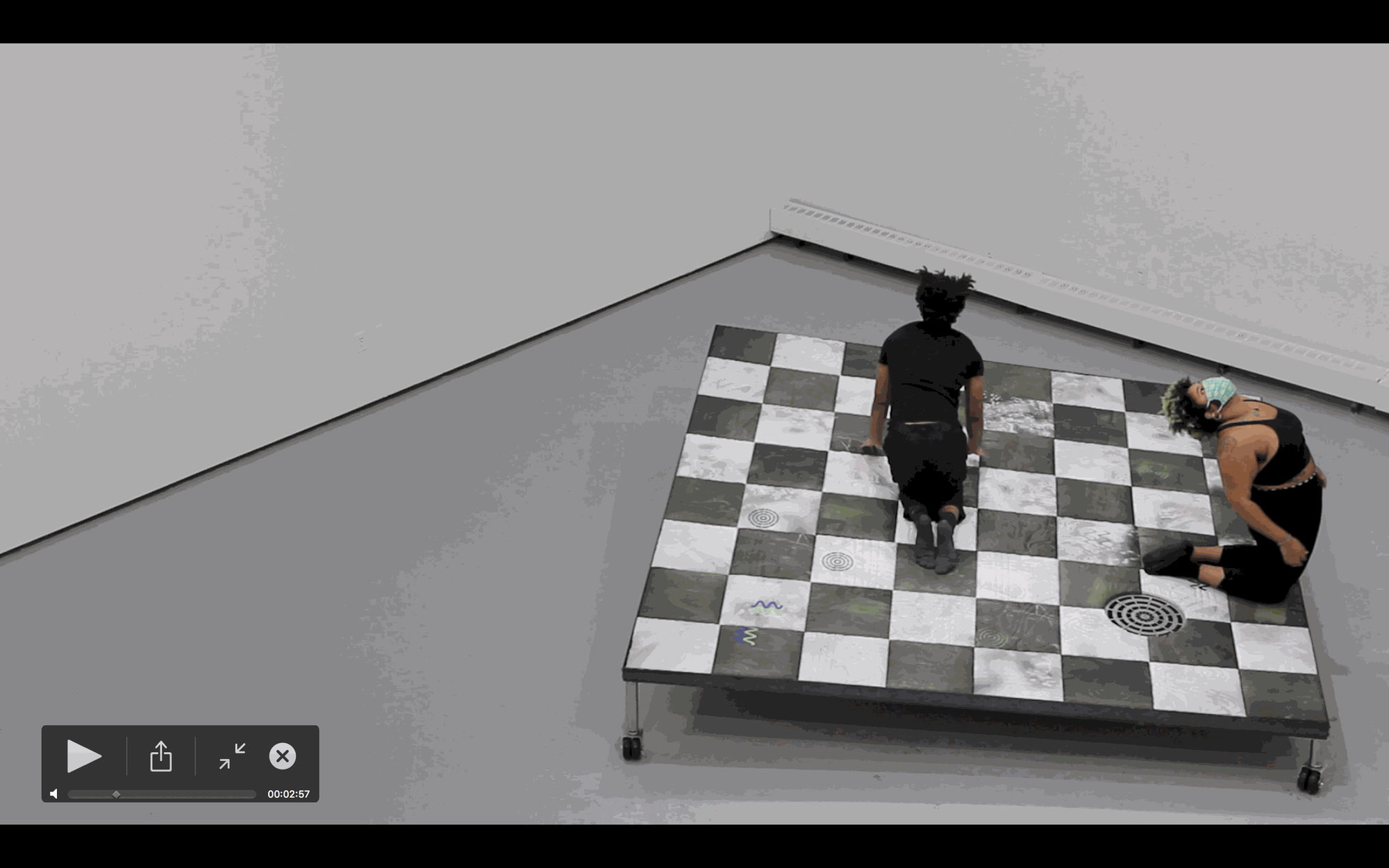 Screenshot of movement work with Amina Ross & Garrett Allen