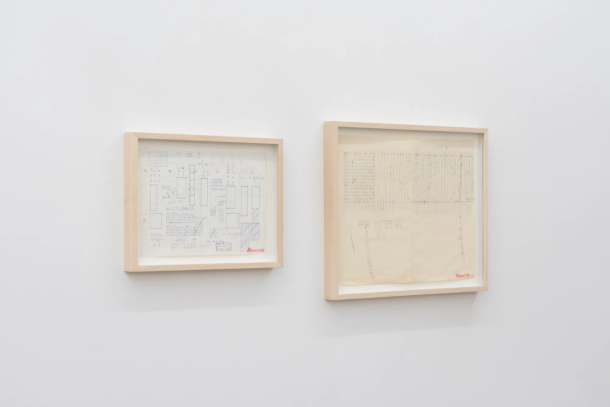 Meuser Untitled (Lottozeichnung), 1998 pencil and pen on paper 32 x 41 cm 38 x 46,5 cm, framed
