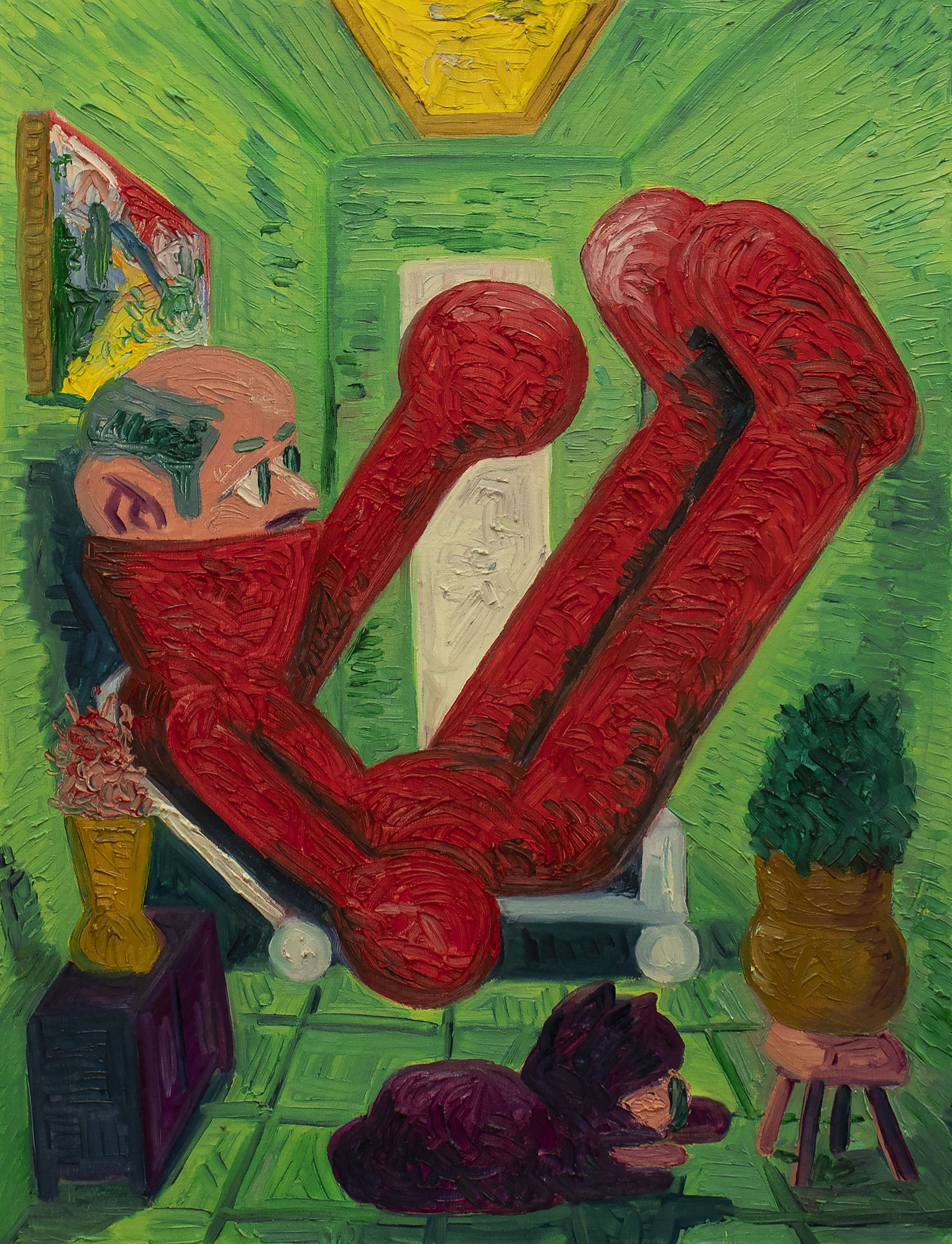 Milad Mousavi Broken in Cast, 2022 Oil on canvas 40 x 30 cm 16 x 12 in Sold