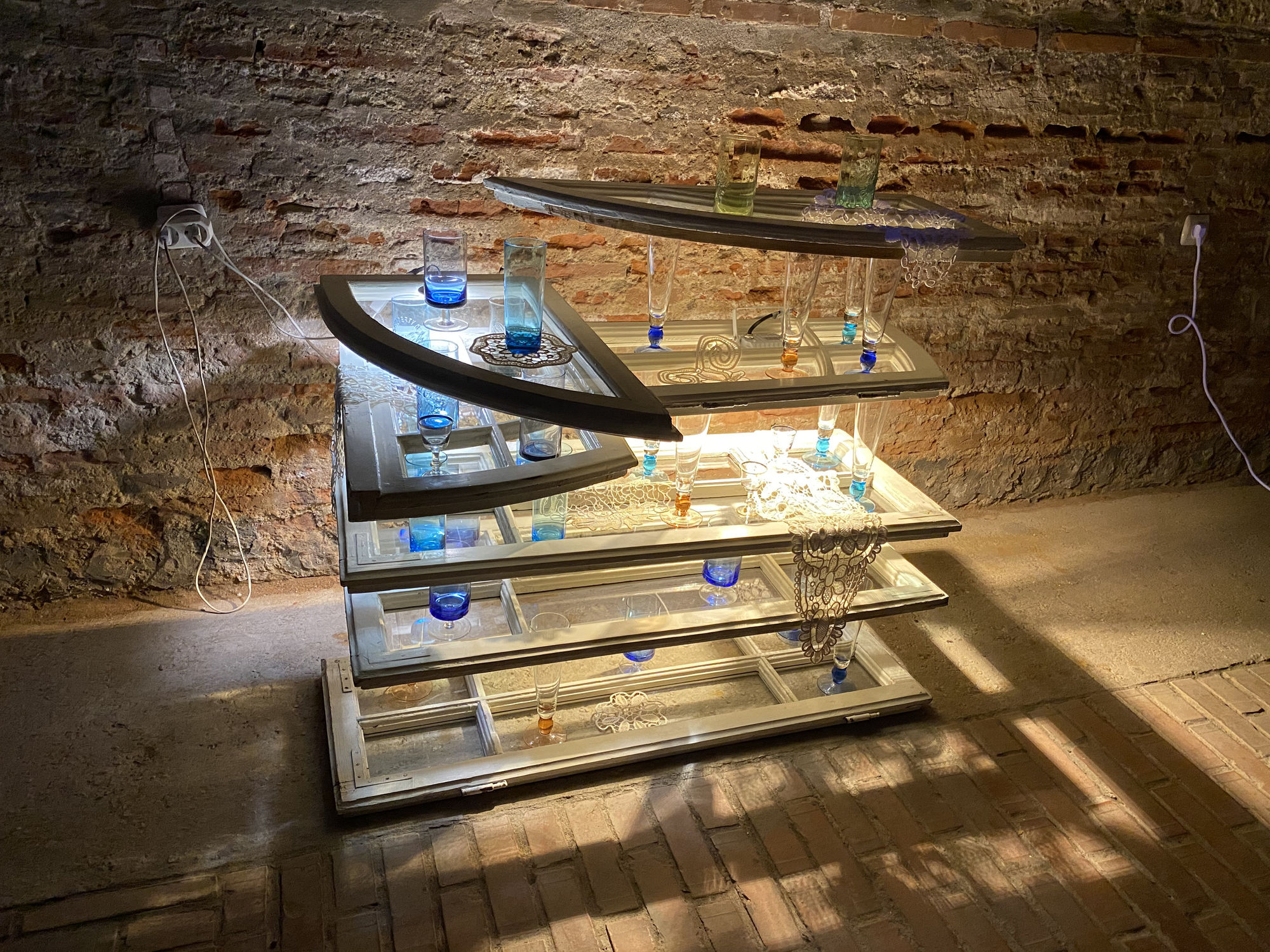 Laseta exhibition by Raluca and Matei Arnautu at Cultural Center Brancovenesti Palace Mogosoaia Romania installation view 2020