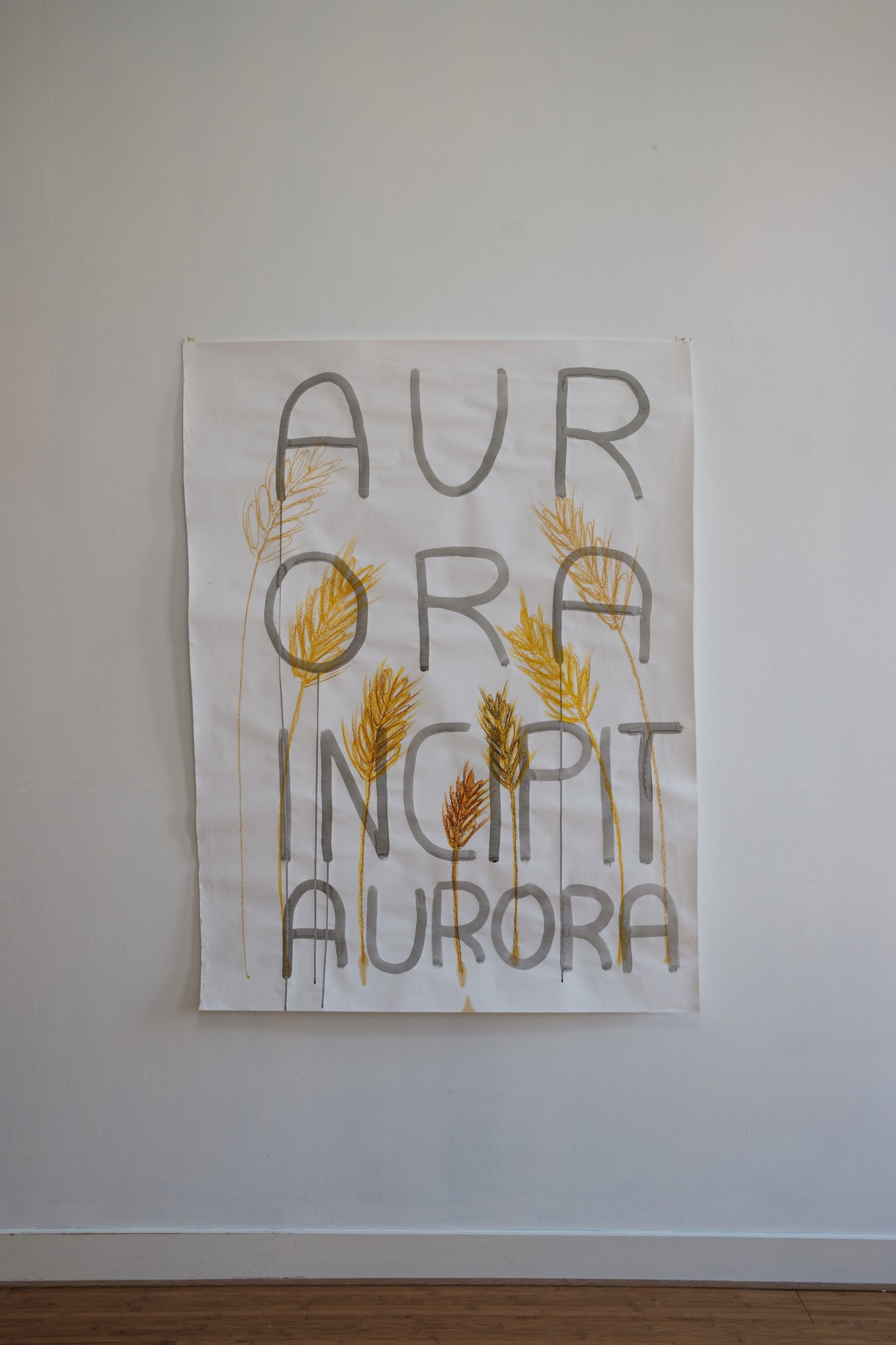 Daniele Formica, Aurora incipit aurora, 2021, 150 x 113 cm, oil crayons, ink, paper