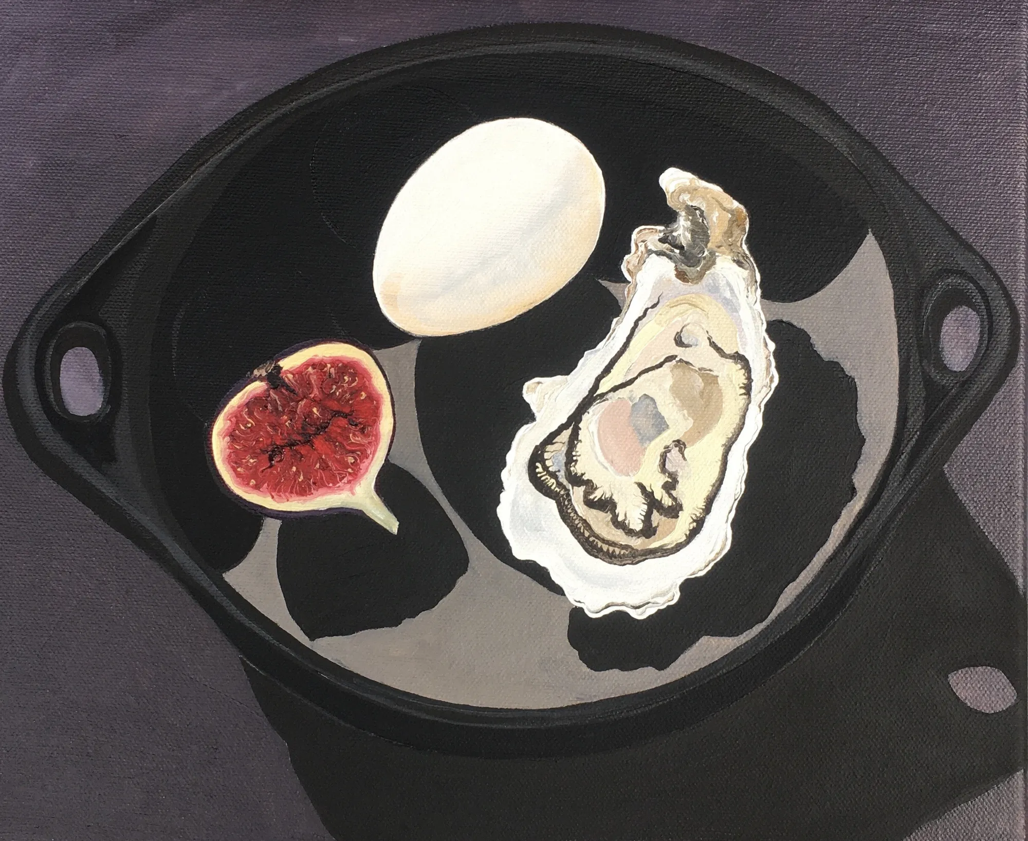 Flan Flanagan Black, White, Bloodish - Oyster, Egg, Fig, 2020