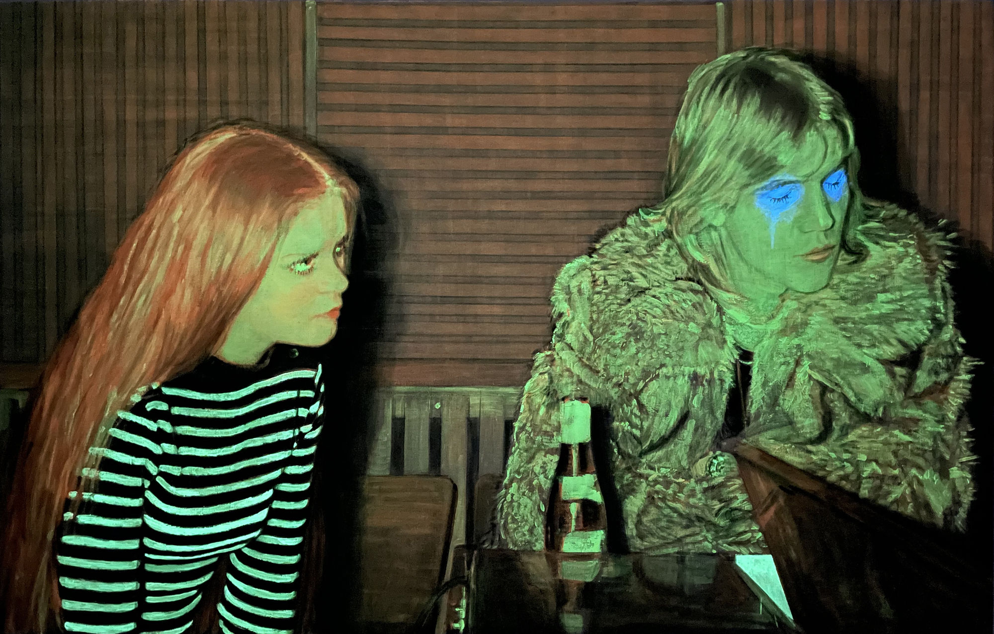 Patrick et la fille rousse, 2021 Phosphorescent view