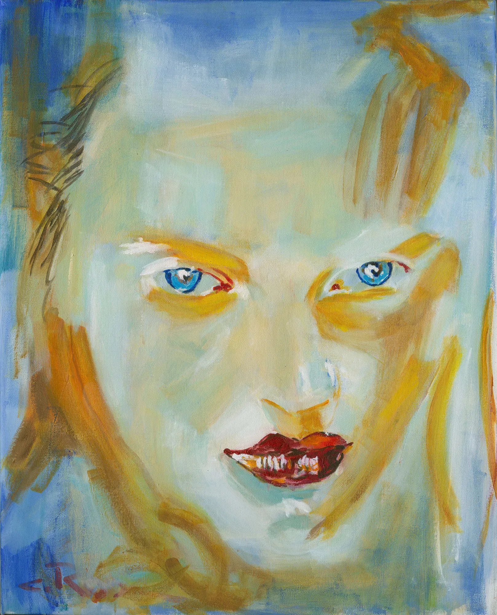 FINGER PAINTED FACE II, 2020