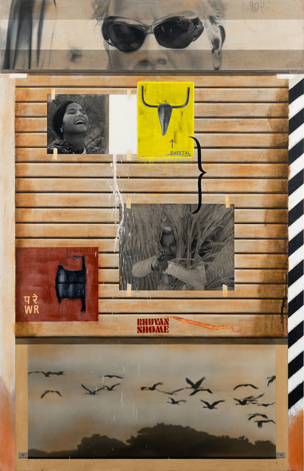 Atul Dodiya Bhuvan Shome Oil on canvas 78 x 50 in 2016-2023