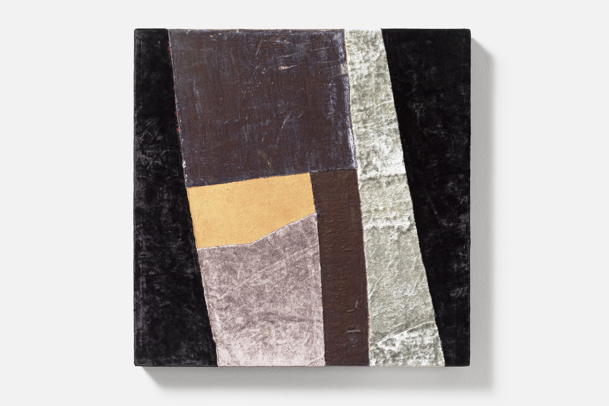 Anita Dube Night (6 a.m.) Fabric, glue and plywood 19 x 19 x 2 in 2022–23