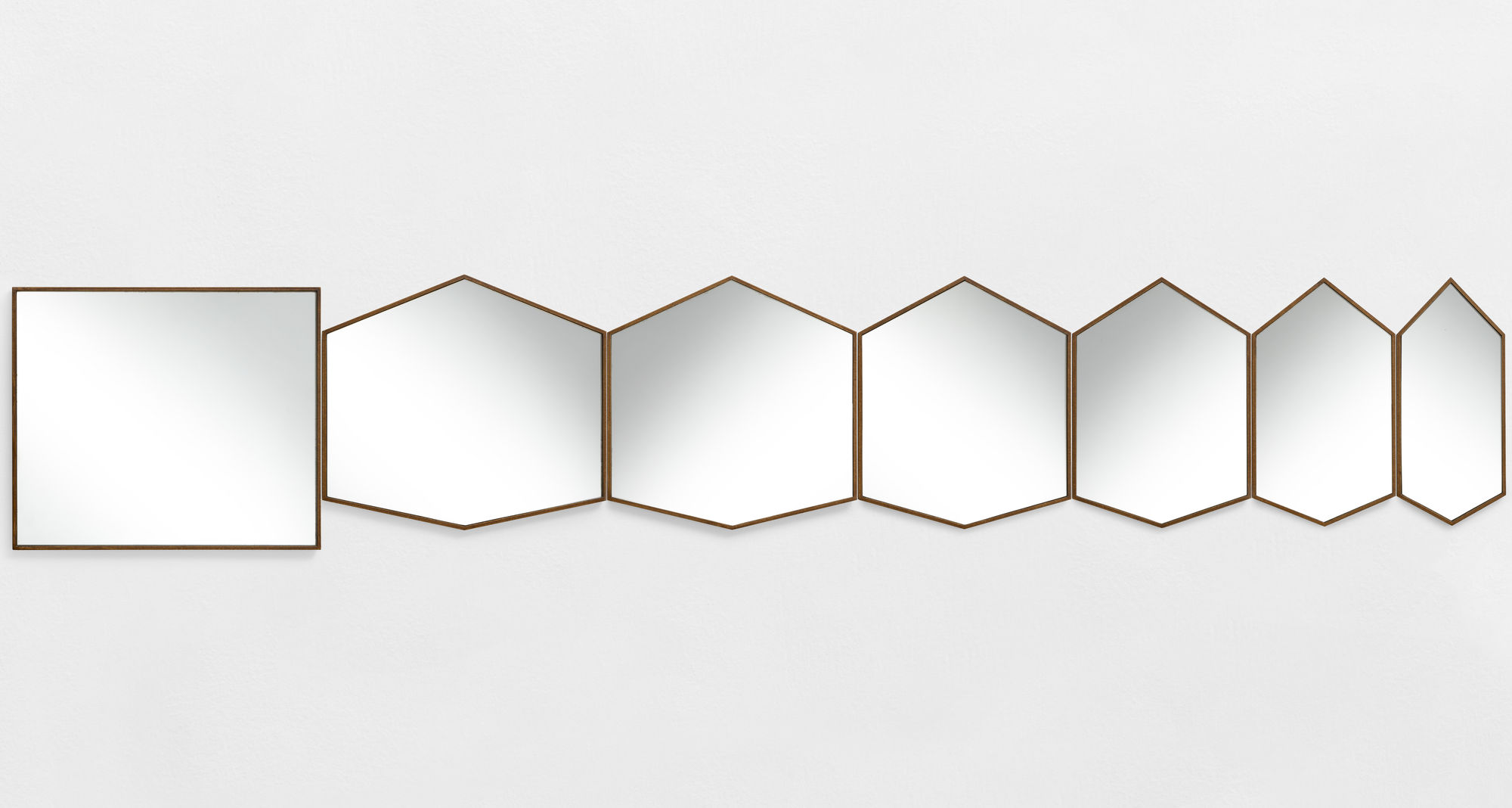 Astha Butail Self Series - I Looking glass and MDF frames, in seven parts