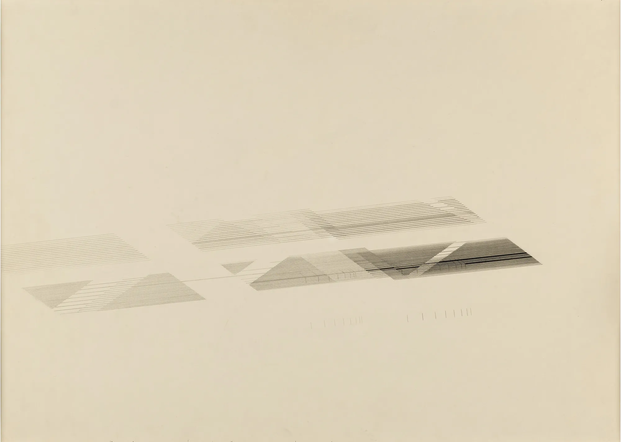Nasreen Mohamedi Untitled Ink and graphite on paper 20.08 x 28.15 in 1980