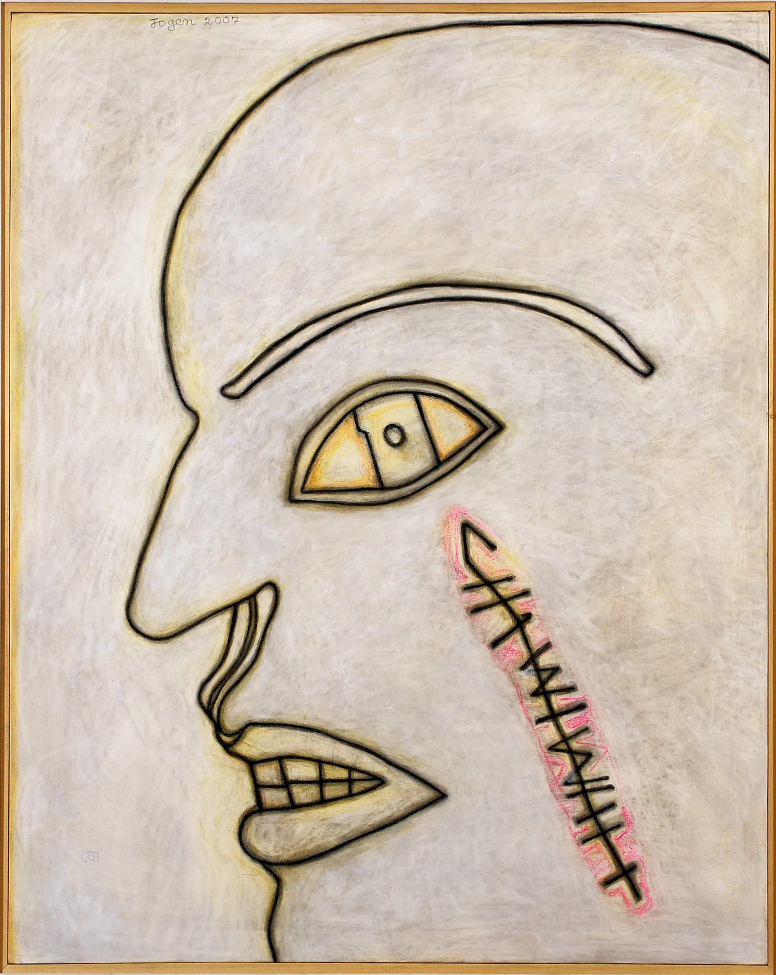 Jogen Chowdhury Face in agony, 2007 Mixed media on canvas 60 x 48 in