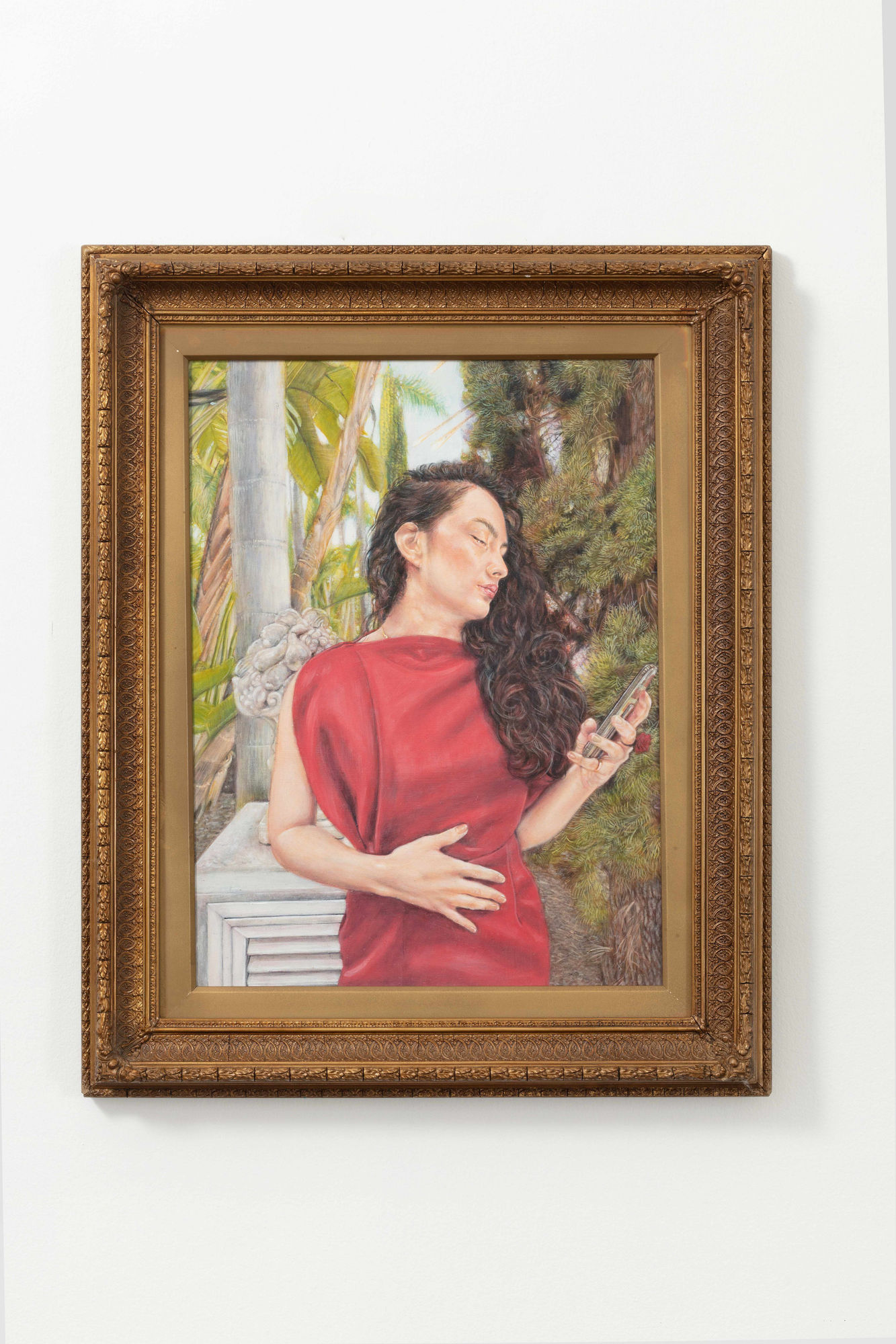 Faiza Butt Layla on WhatsApp, 2024 32 x 16 in