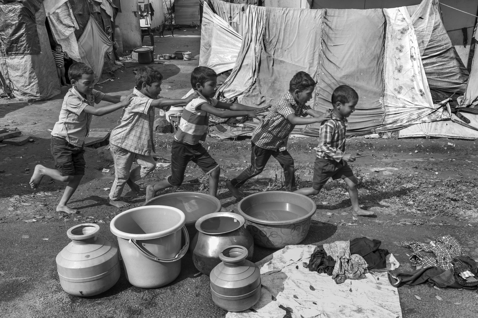 Sagar Nagar Slum Kanabargi, Belagavi, Karnataka, India (from the series Bachpan) Archival pigment print 16 x 24 in