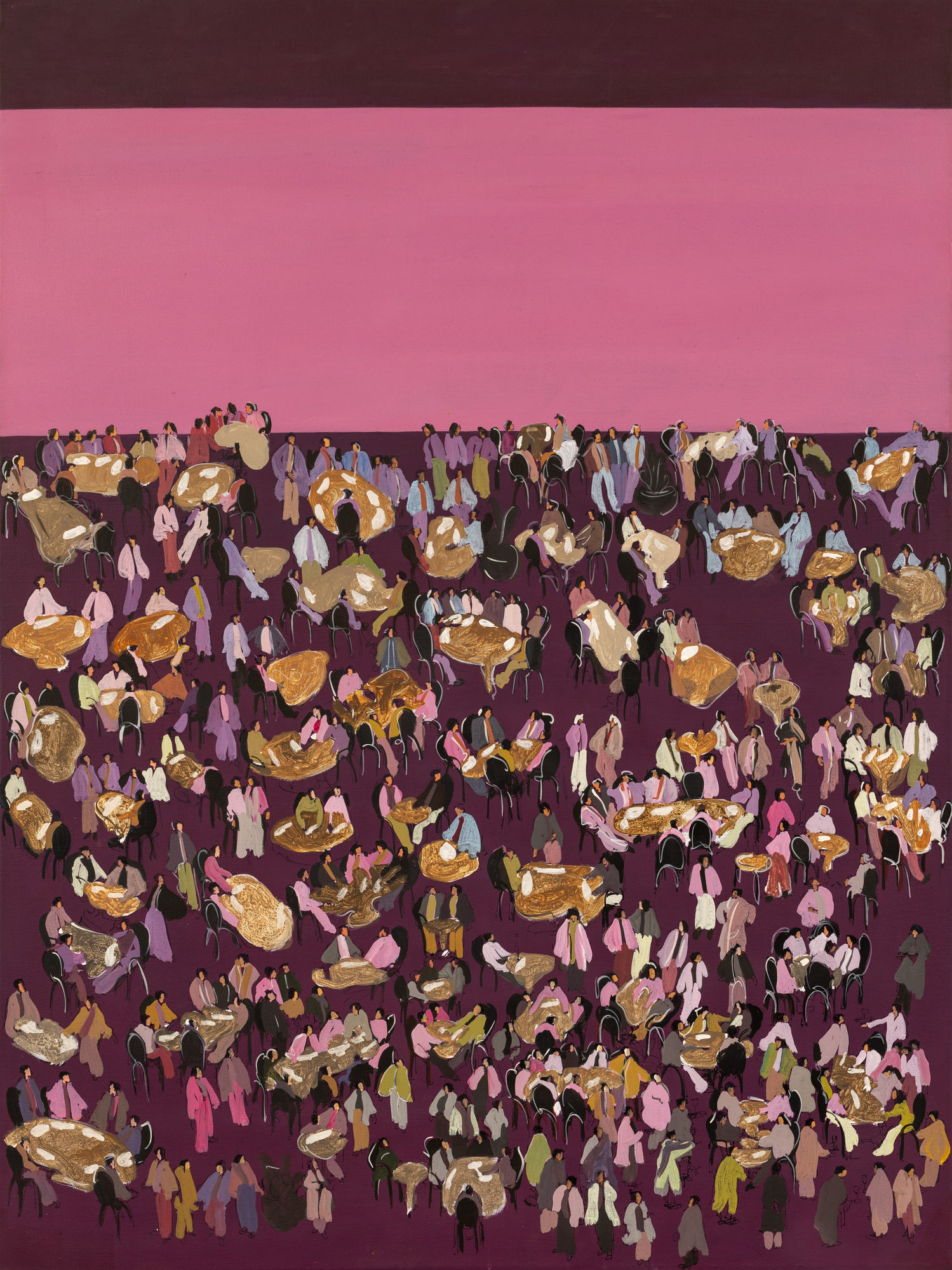 Aditya Chadar An Endless Parade of Parties at Cotillions, 2024 Acrylic on linen