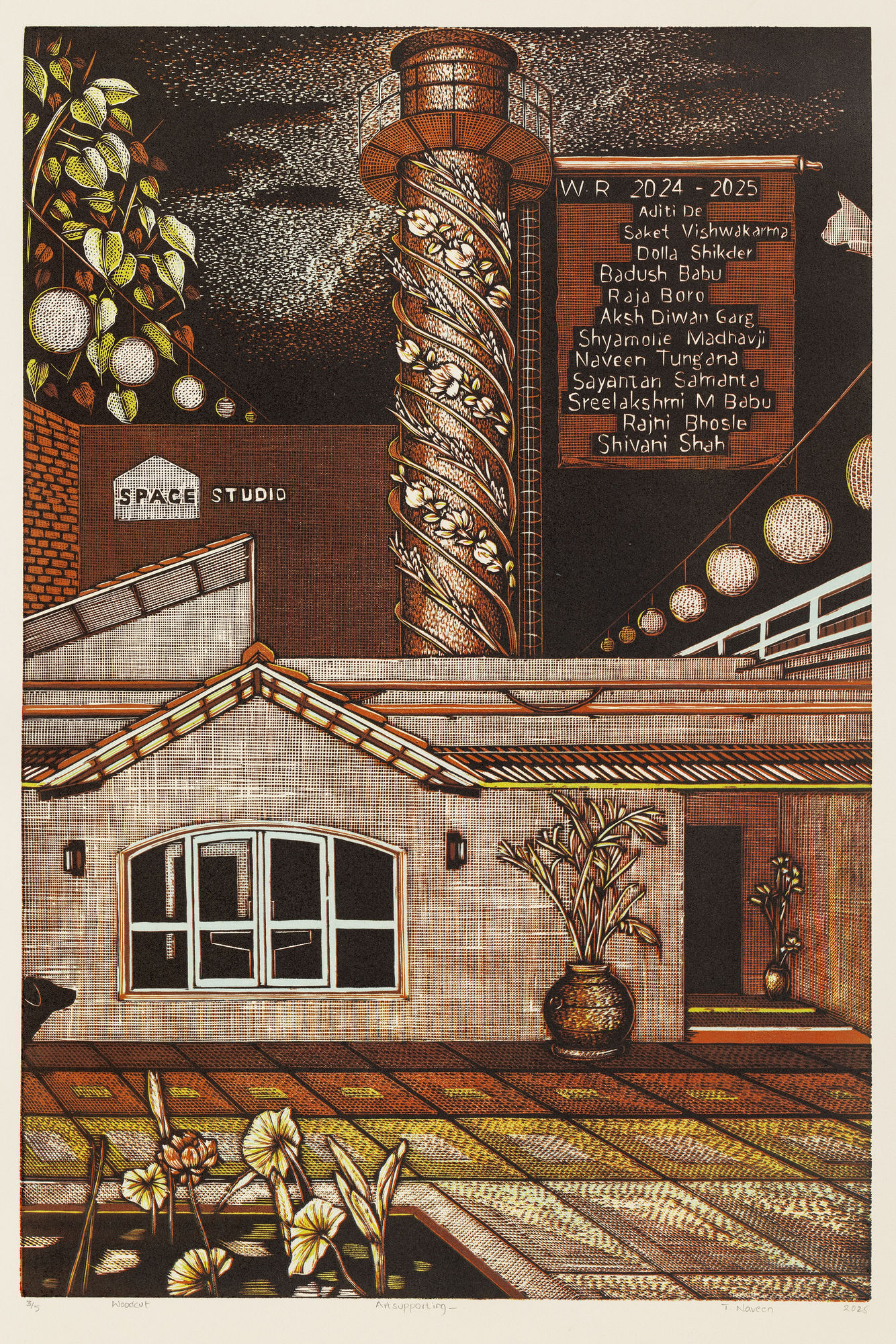 Naveen Tungana Art Supporting, 2024 Etching