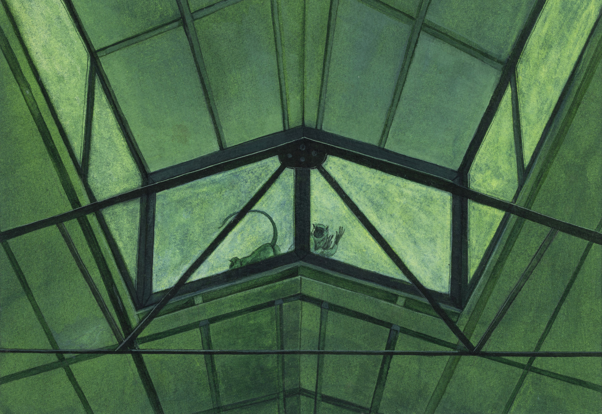 Sonali Sonam In the series of : सफर नगाना का (Journey of the Negligible I), 2023 Watercolour on paper