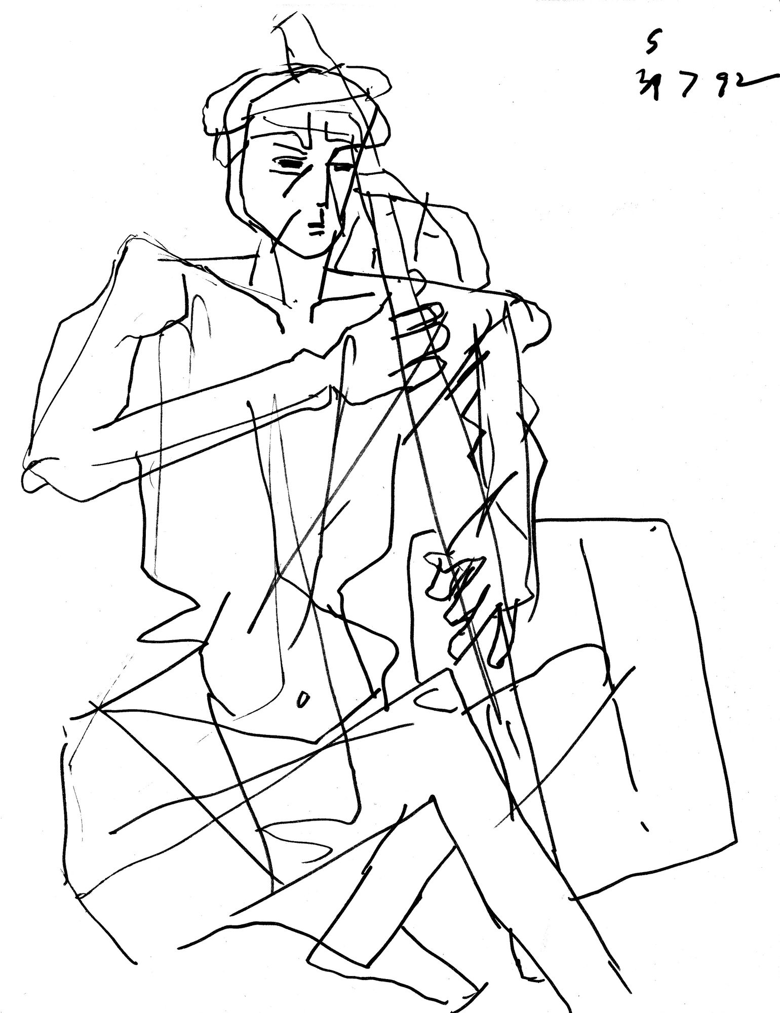 Somnath Hore Untitled, 1992 Pen and ink on paper