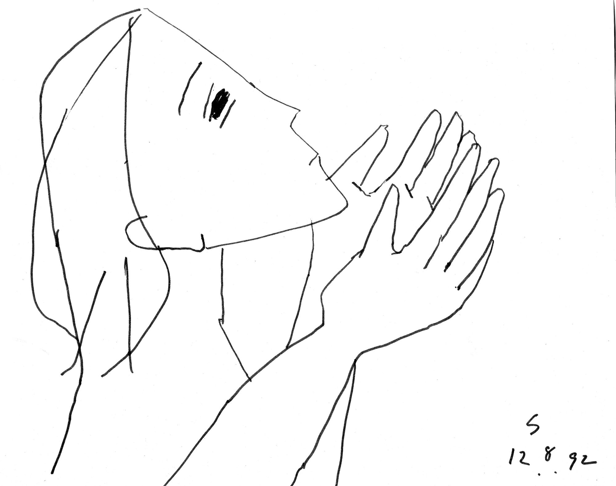 Somnath Hore Untitled, 1992 Pen and ink on paper