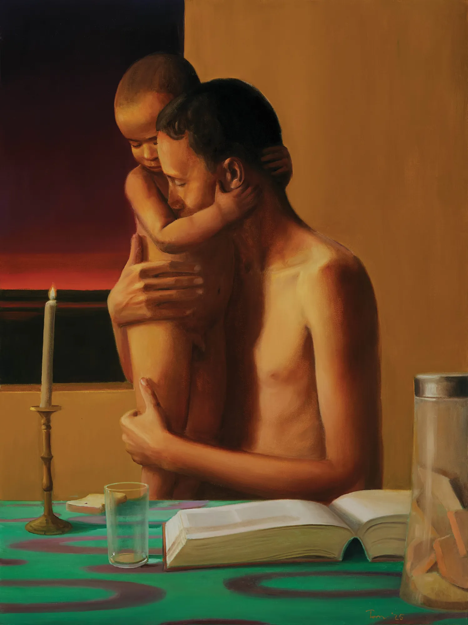 Tom Vattakuzhy Father and Son, 2025 Oil on canvas 48 x 36 in