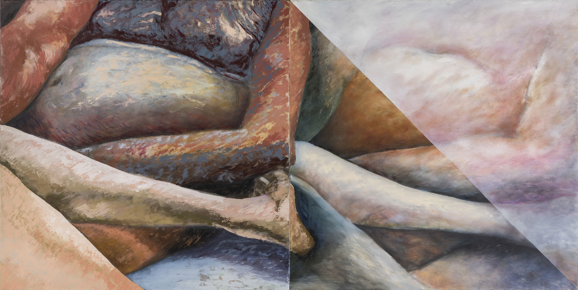 Forming Memories, 2025 Oil on canvas 100 x 50 in