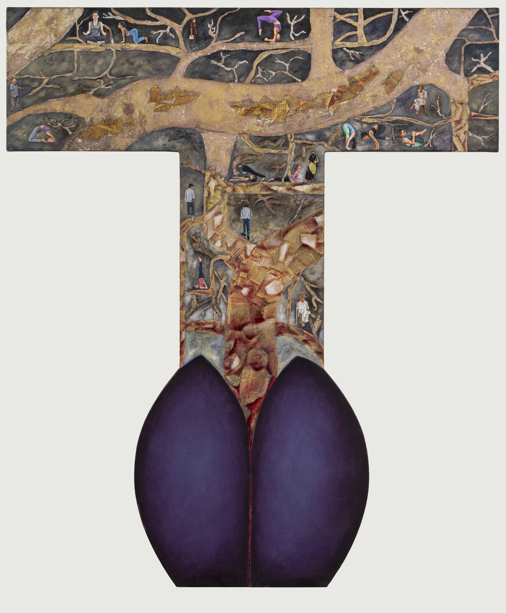 Exhale, 2022 Mixed media on canvas 57 x 48 in