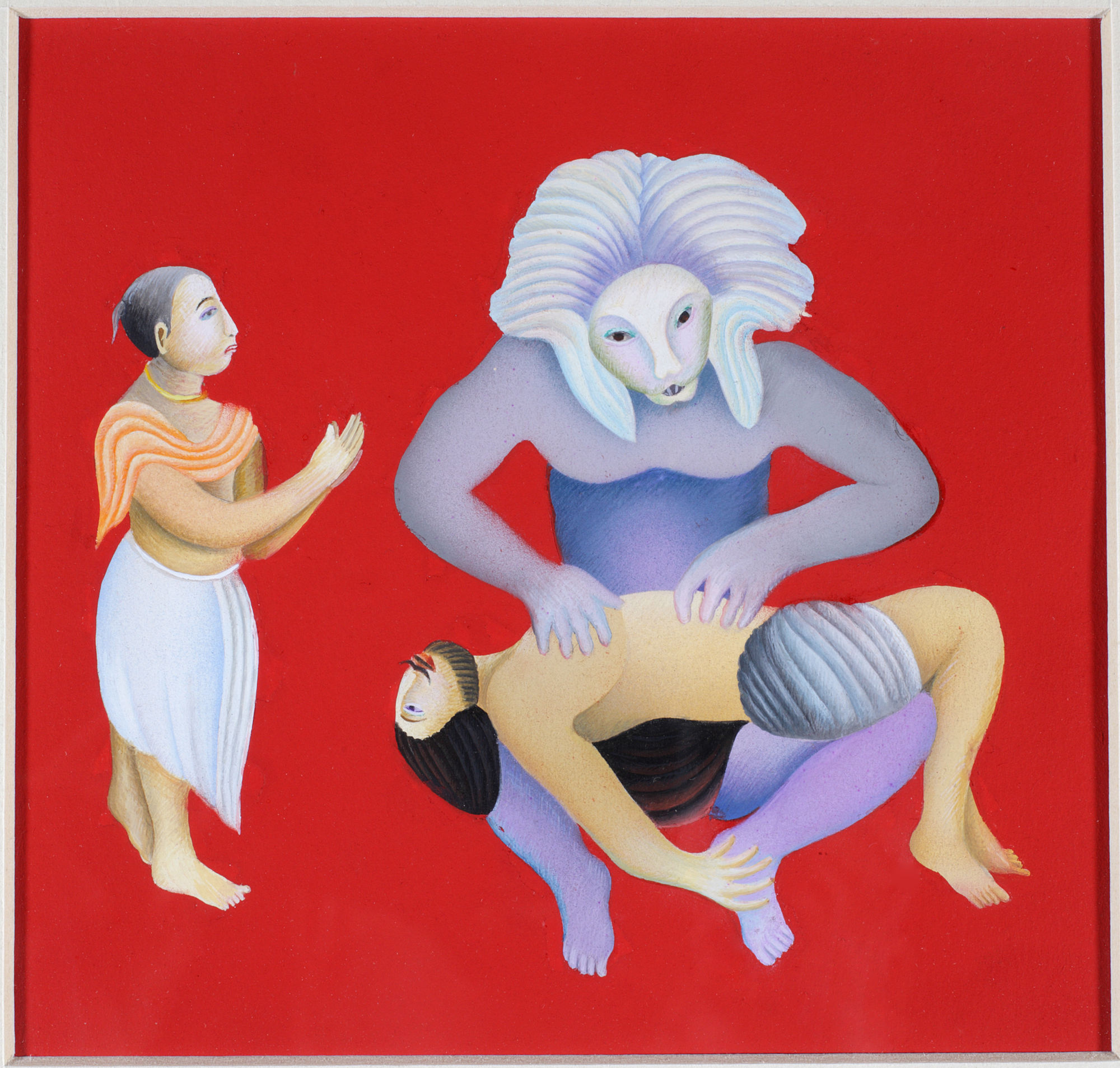 Untitled Tempera on paper 5 x 5 in