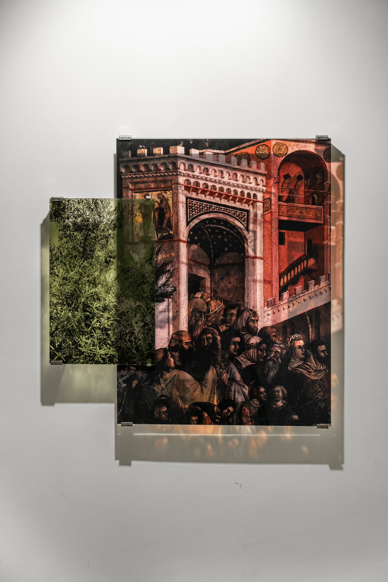 Sacred Dissonance 7, 2025, Screen prints and mixed media on glass, 97 x 95.5 cm, Edition of 3.