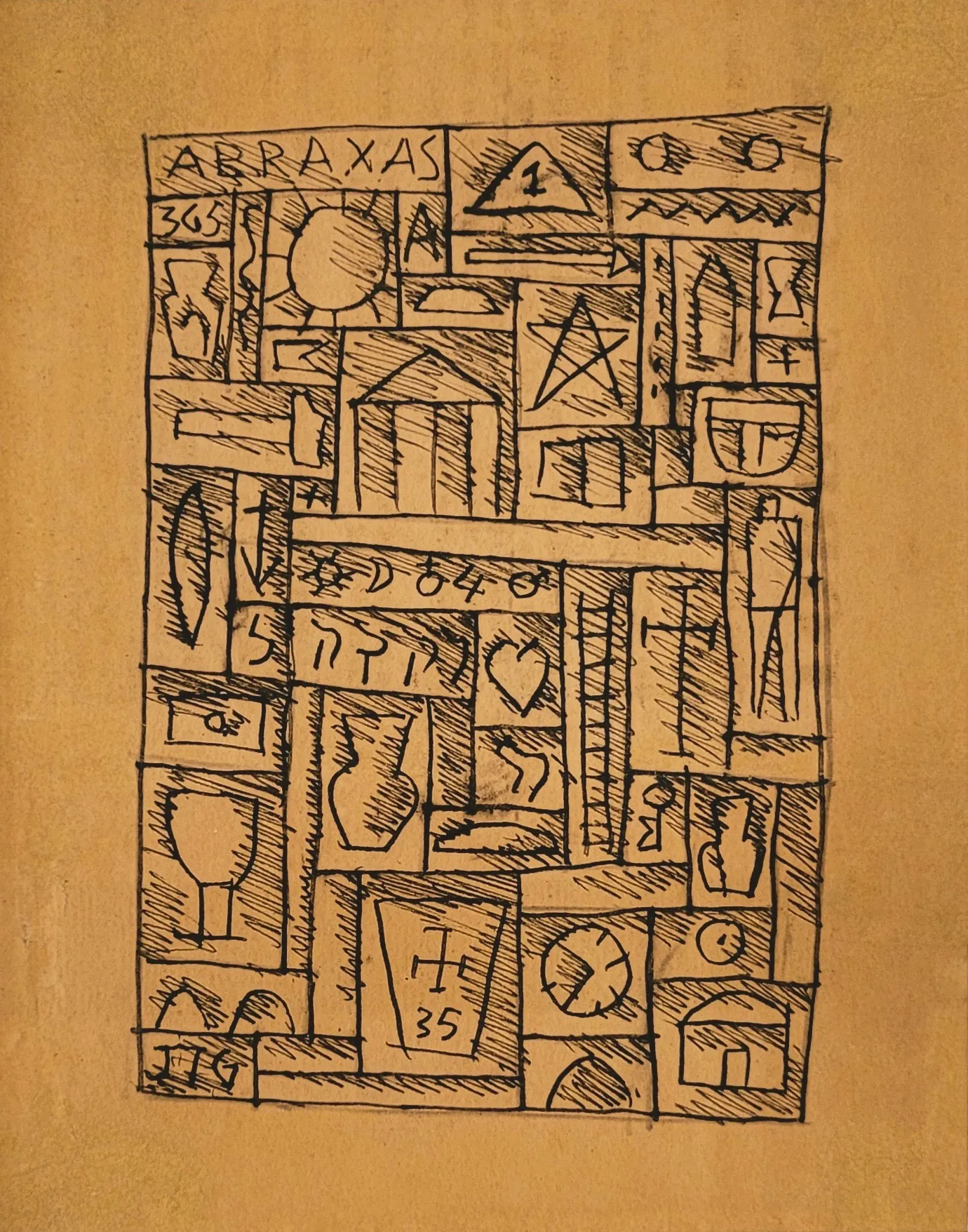 Joaquín Torres García Abraxas, 1935, 1935 Encre sur papier / Ink on paper 19 x 14,5 cm