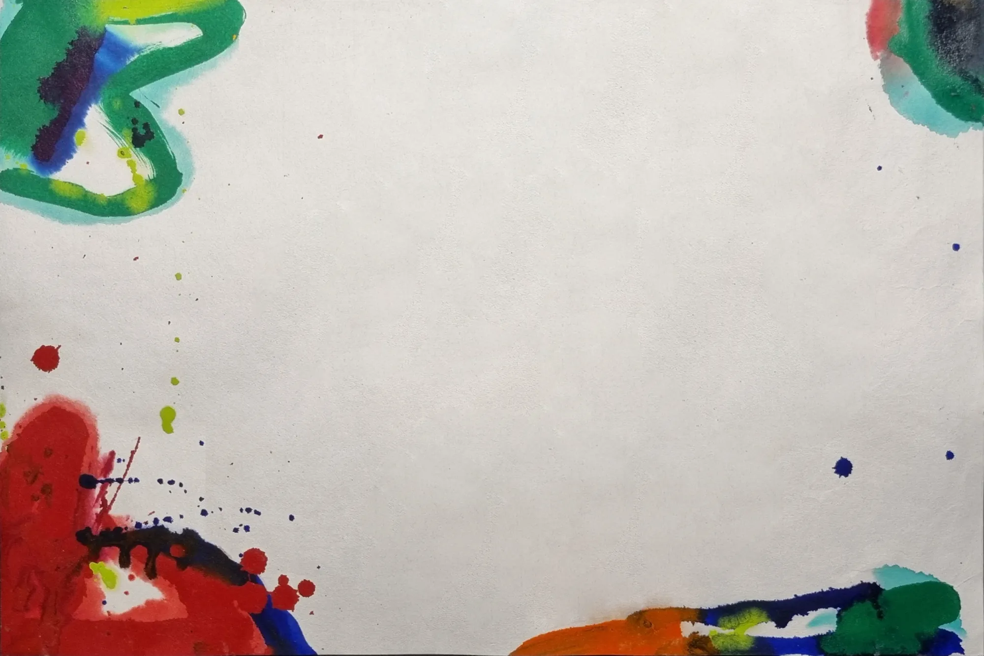 Sam FRANCIS Composition 1968 Acrylique sur papier / Acrylic on paper 30,5 x 45 cm