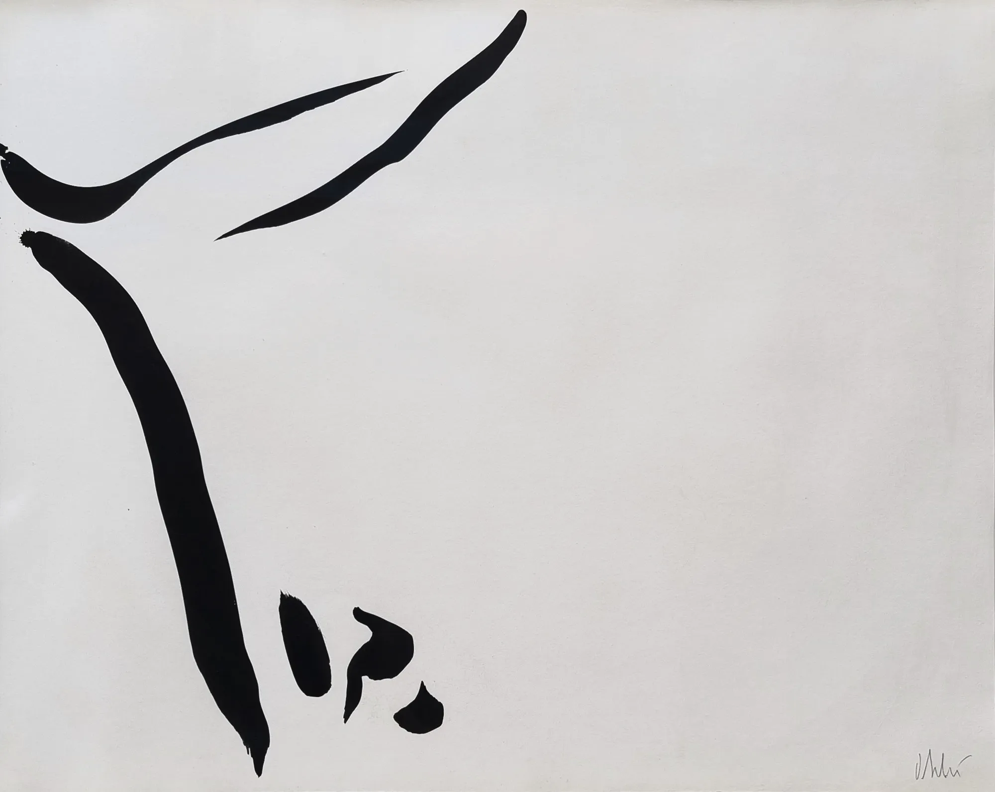 Olivier DEBRÉ Sans titre 1989 Encre de chine sur papier / Chinese Ink on paper 81 x 100 cm