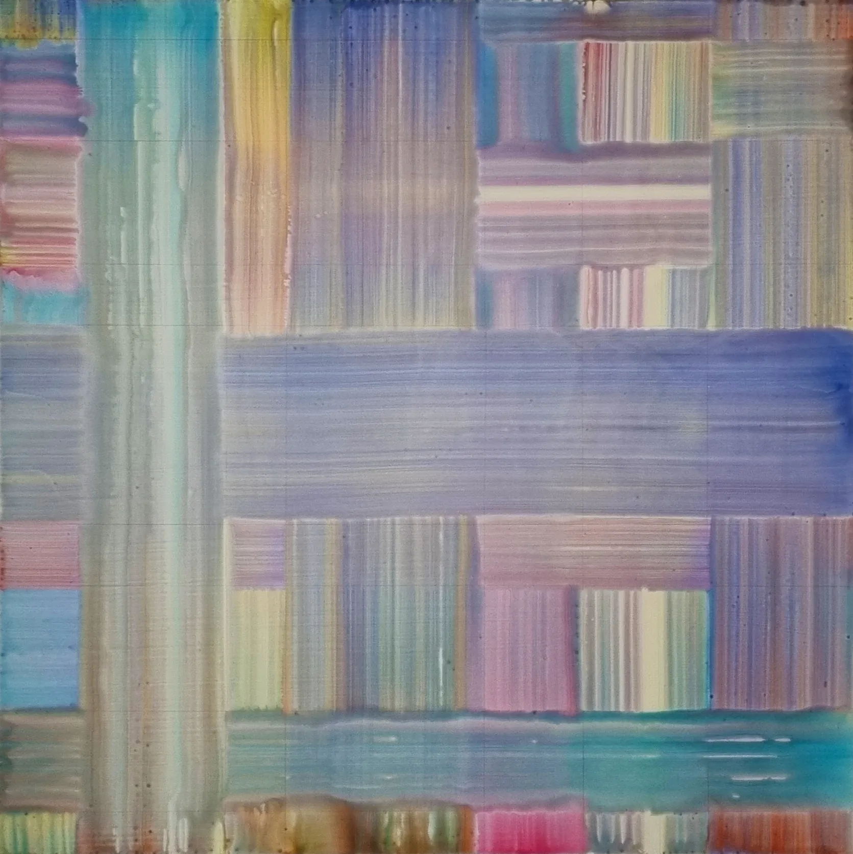 Bernard FRIZE Obias 2020 Acrylique et résine sur toile / Acrylic and resin on canvas 173 x 173 cm