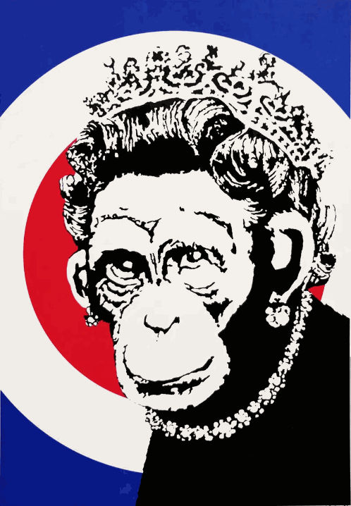 Banksy Monkey Queen print