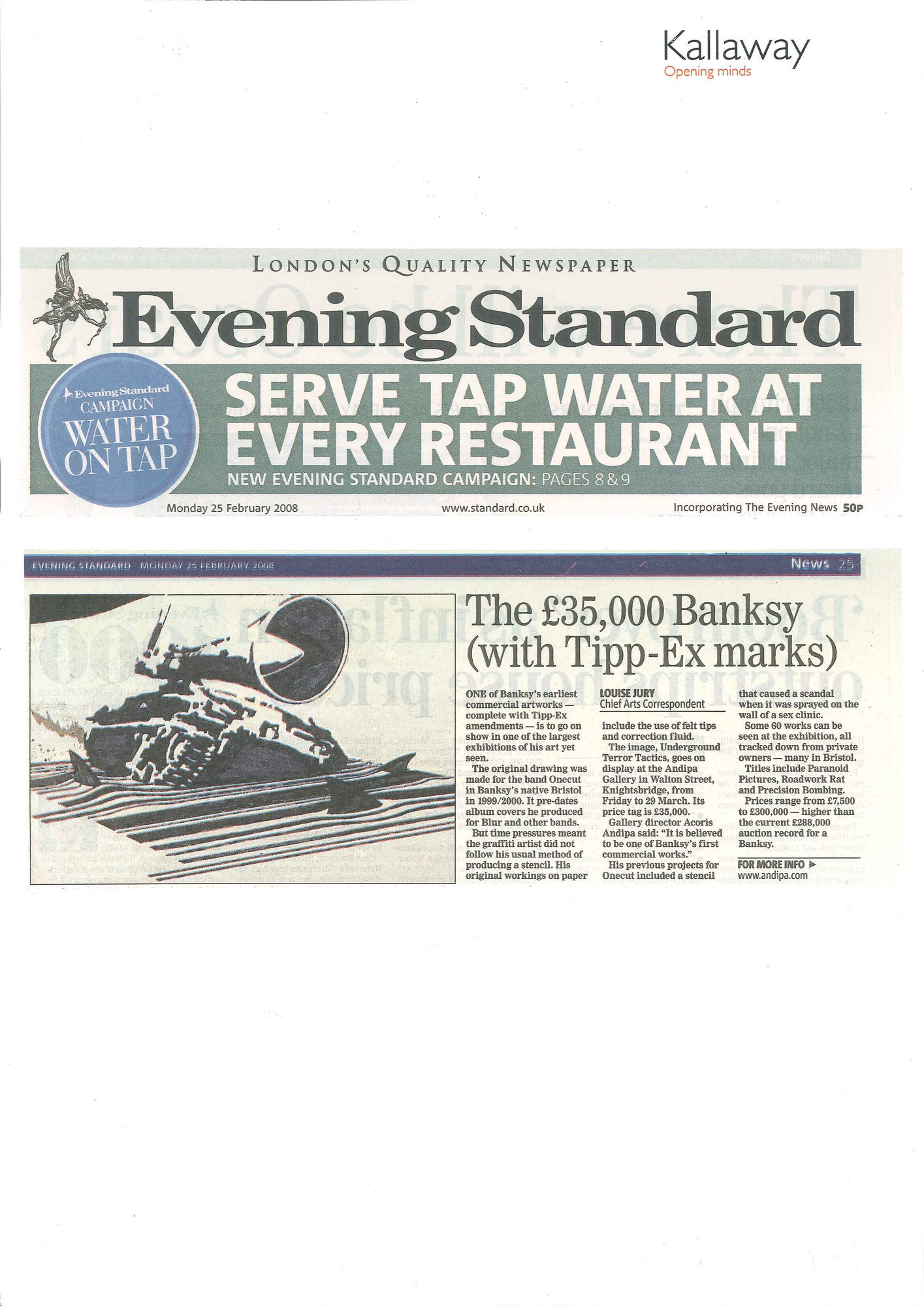 Banksy Newspaper clipping