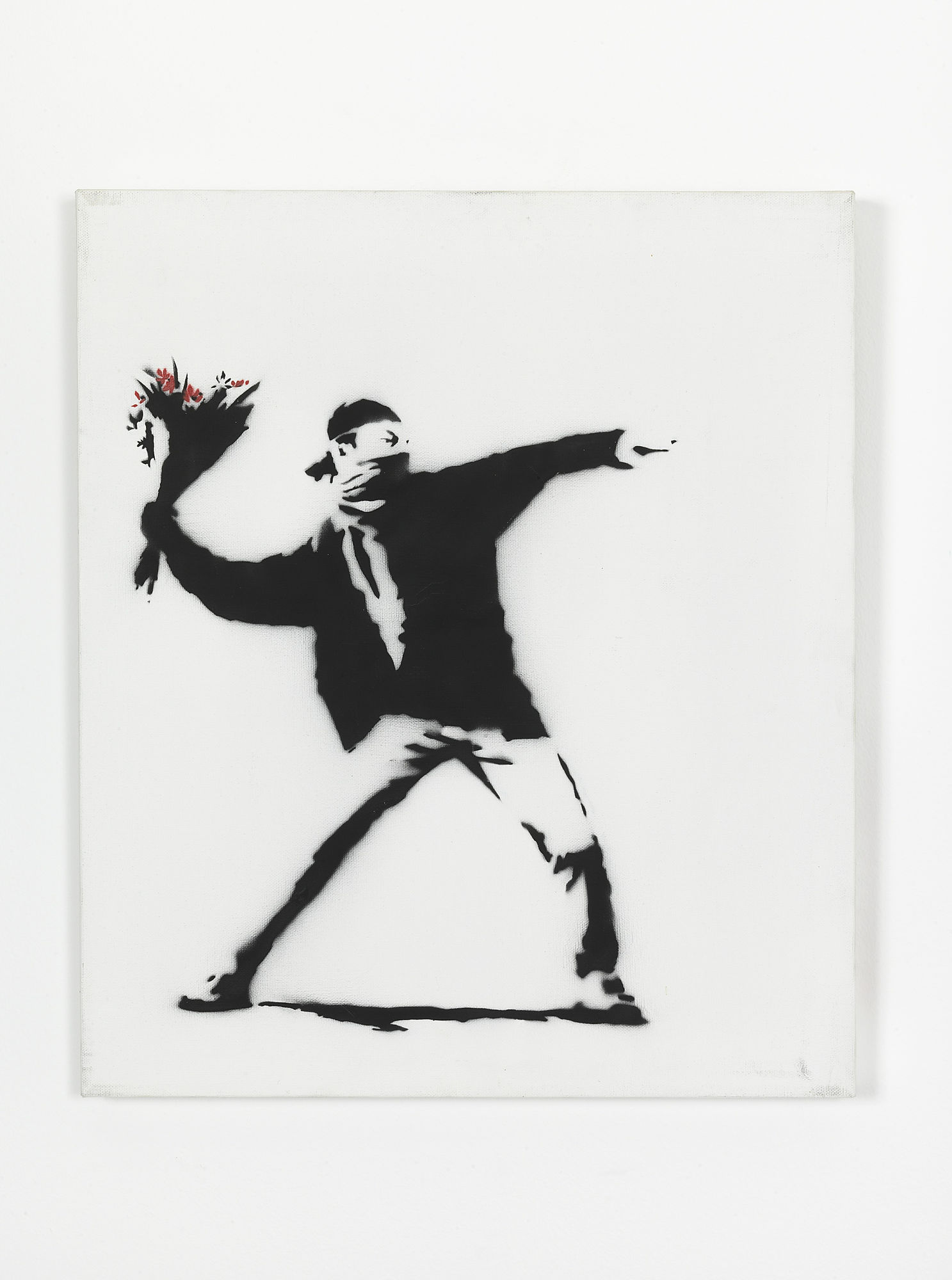 Banksy Love Is In The Air Flower Thrower print