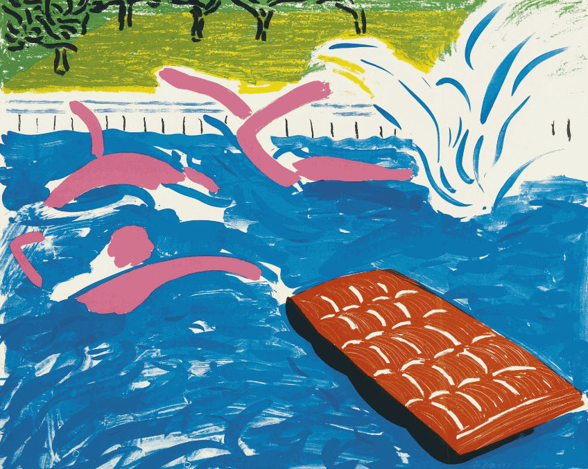Afternoon Swimming 1979 David Hockney painting