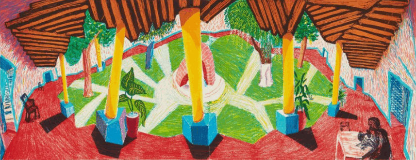 Hotel Acatlan Two Weeks Later hockney