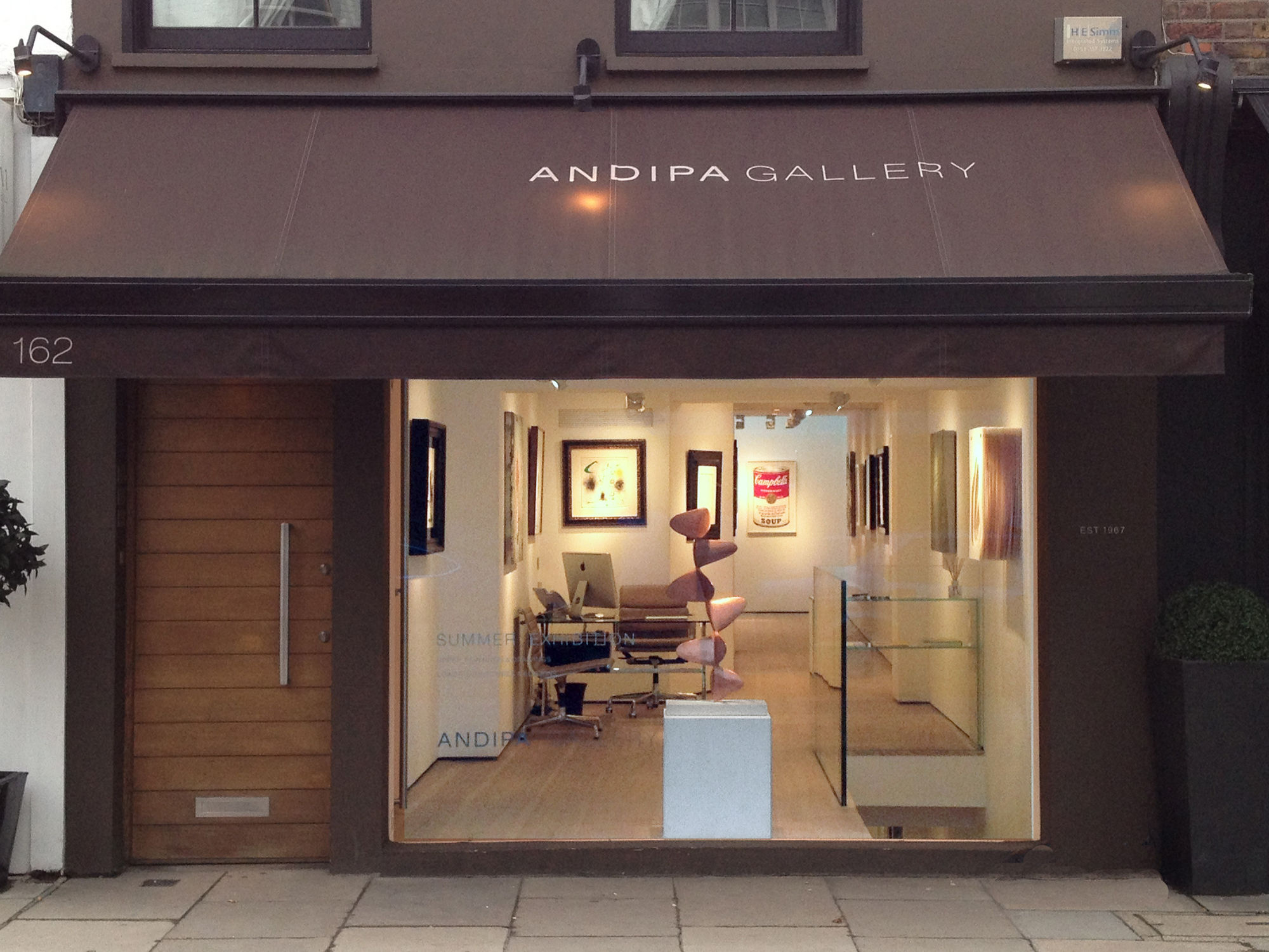 Exterior view of Rebecca Newnham exhibition at Andipa Gallery