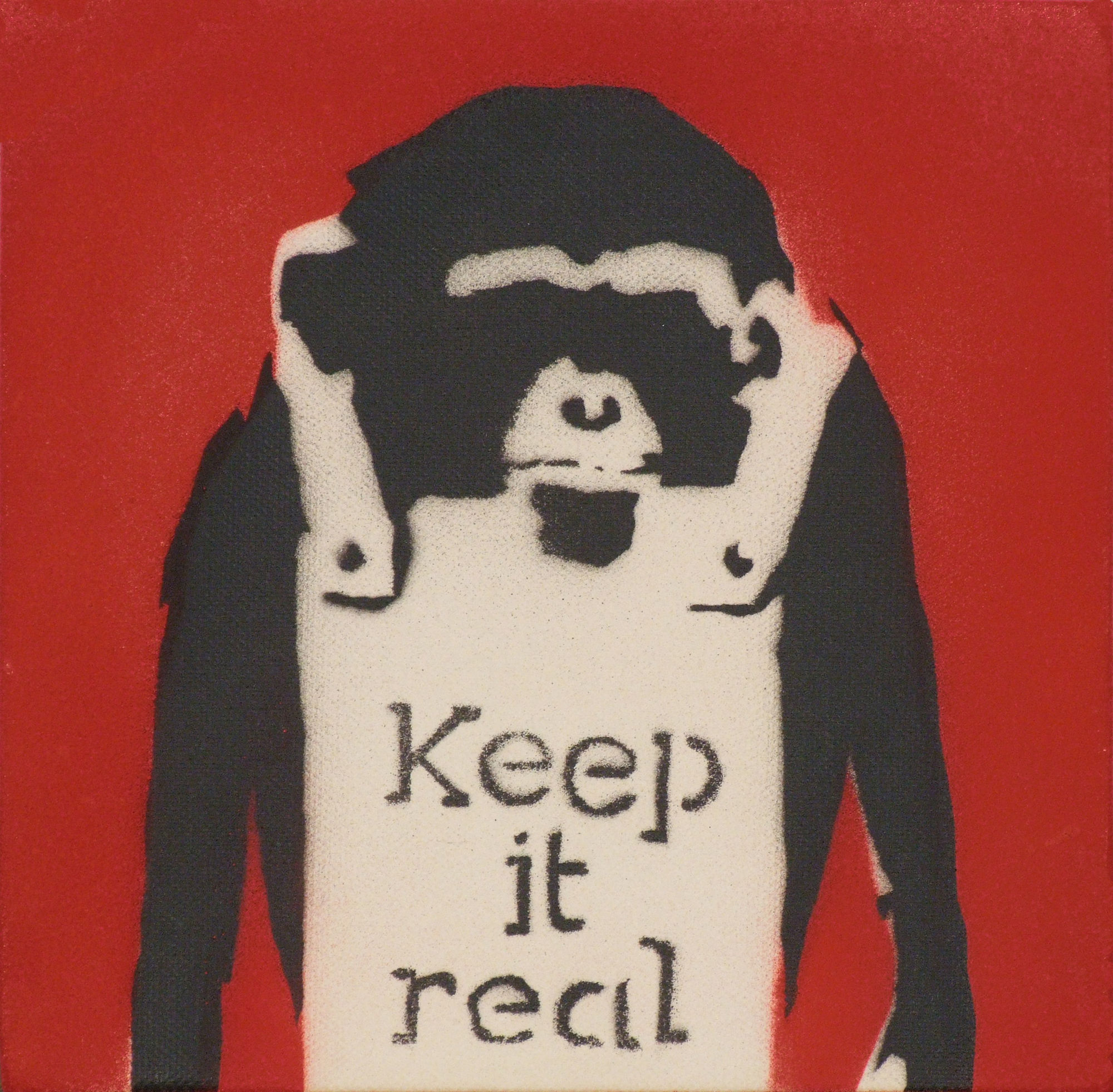 Banksy Keep It Real Red